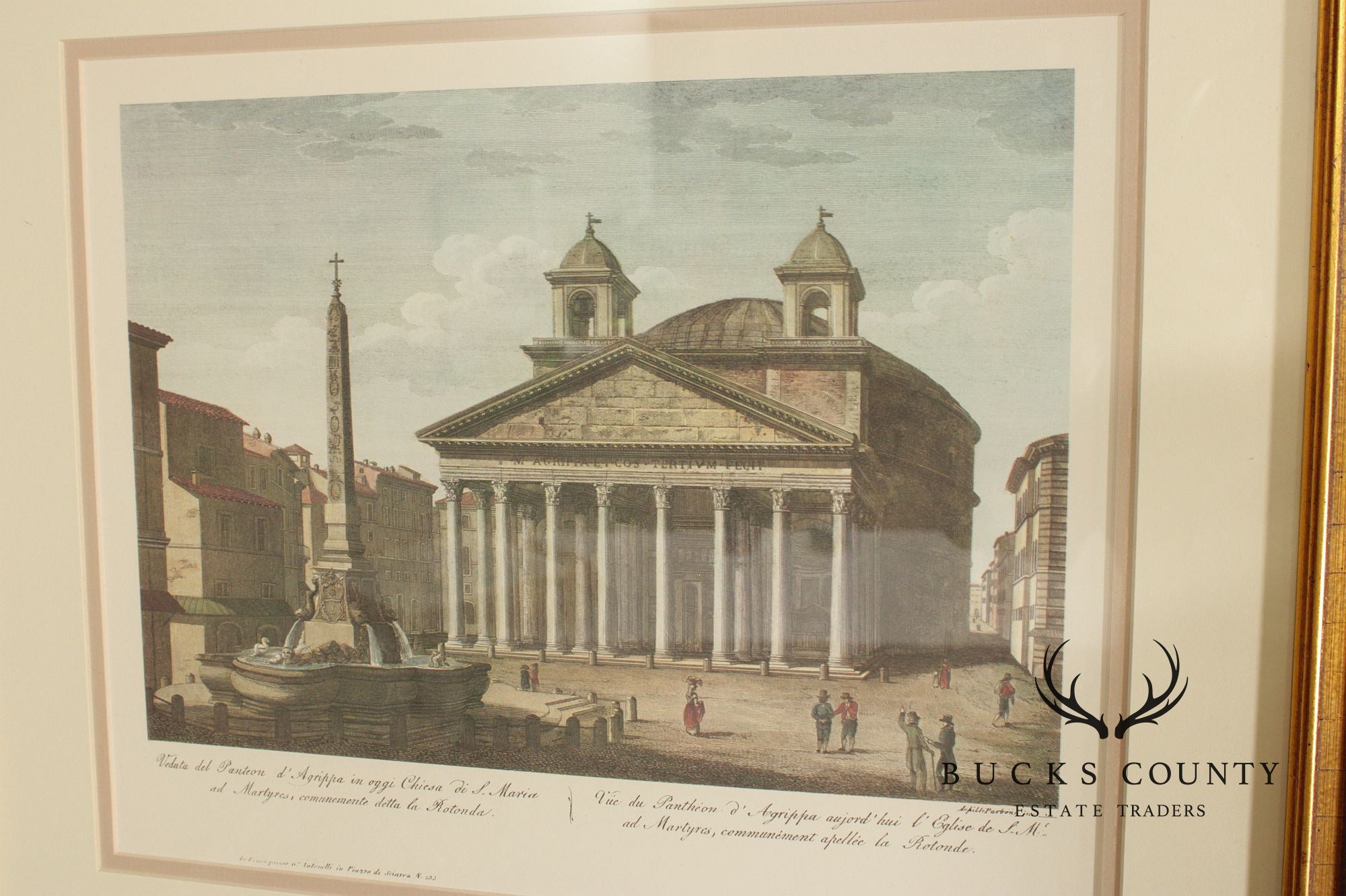 Set of Four Framed Italian Architectural Prints