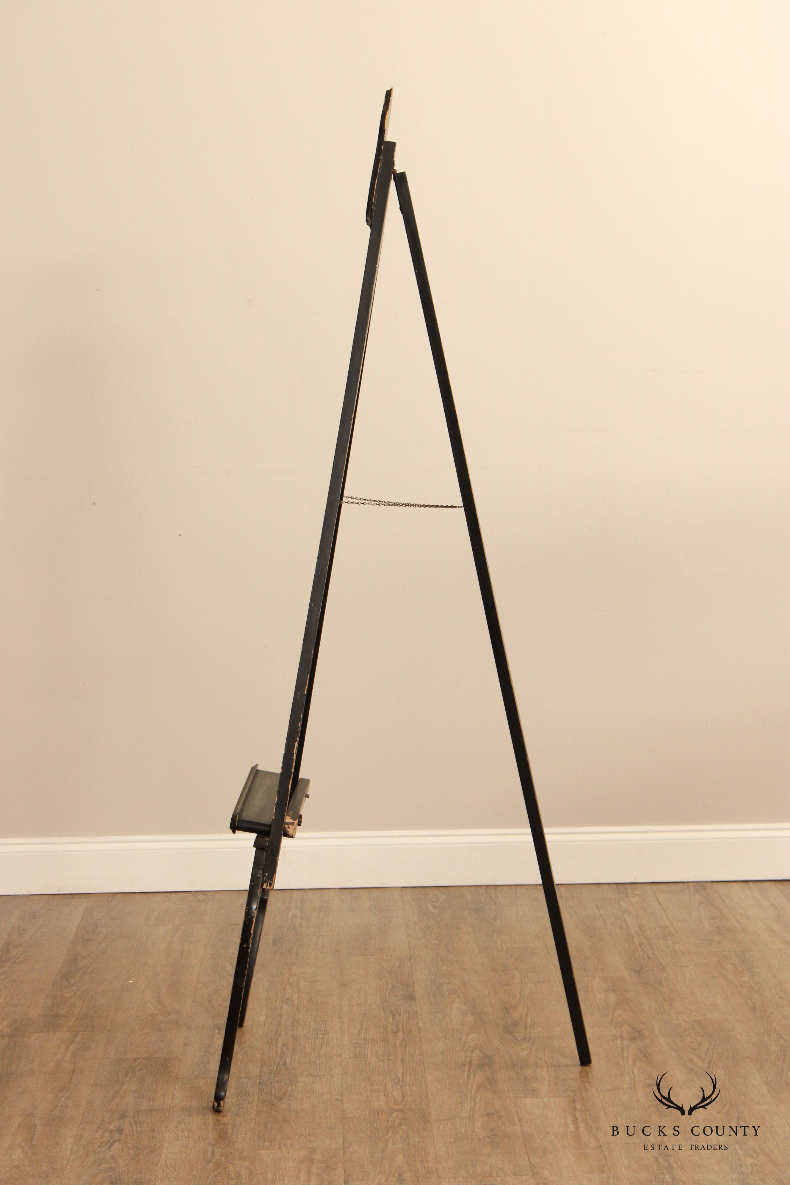 Victorian Style Ebonized Wooden Floor Easel