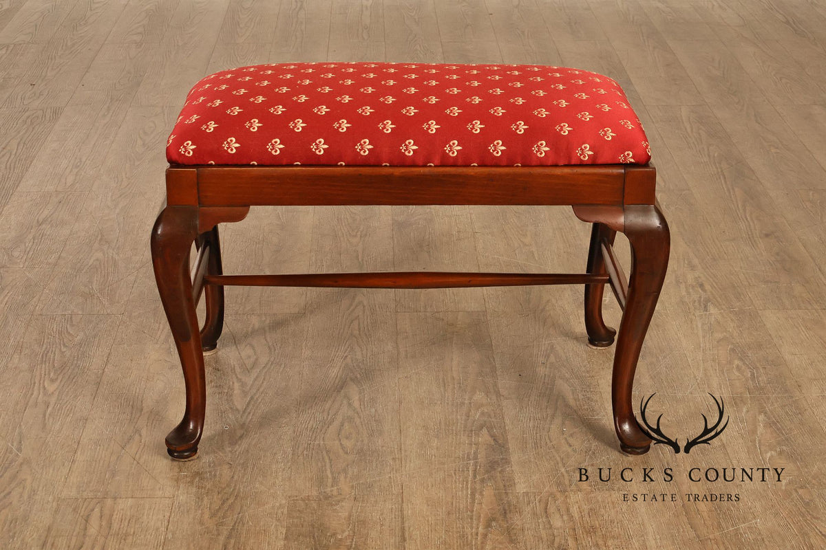 Statesville Chair Company Queen Anne Style Mahogany Bench
