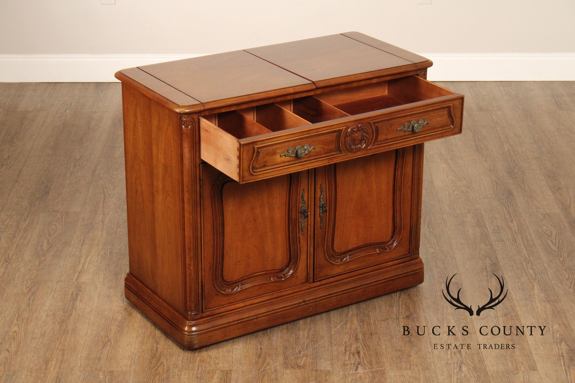 Henredon French Provincial Style Flip Top Server