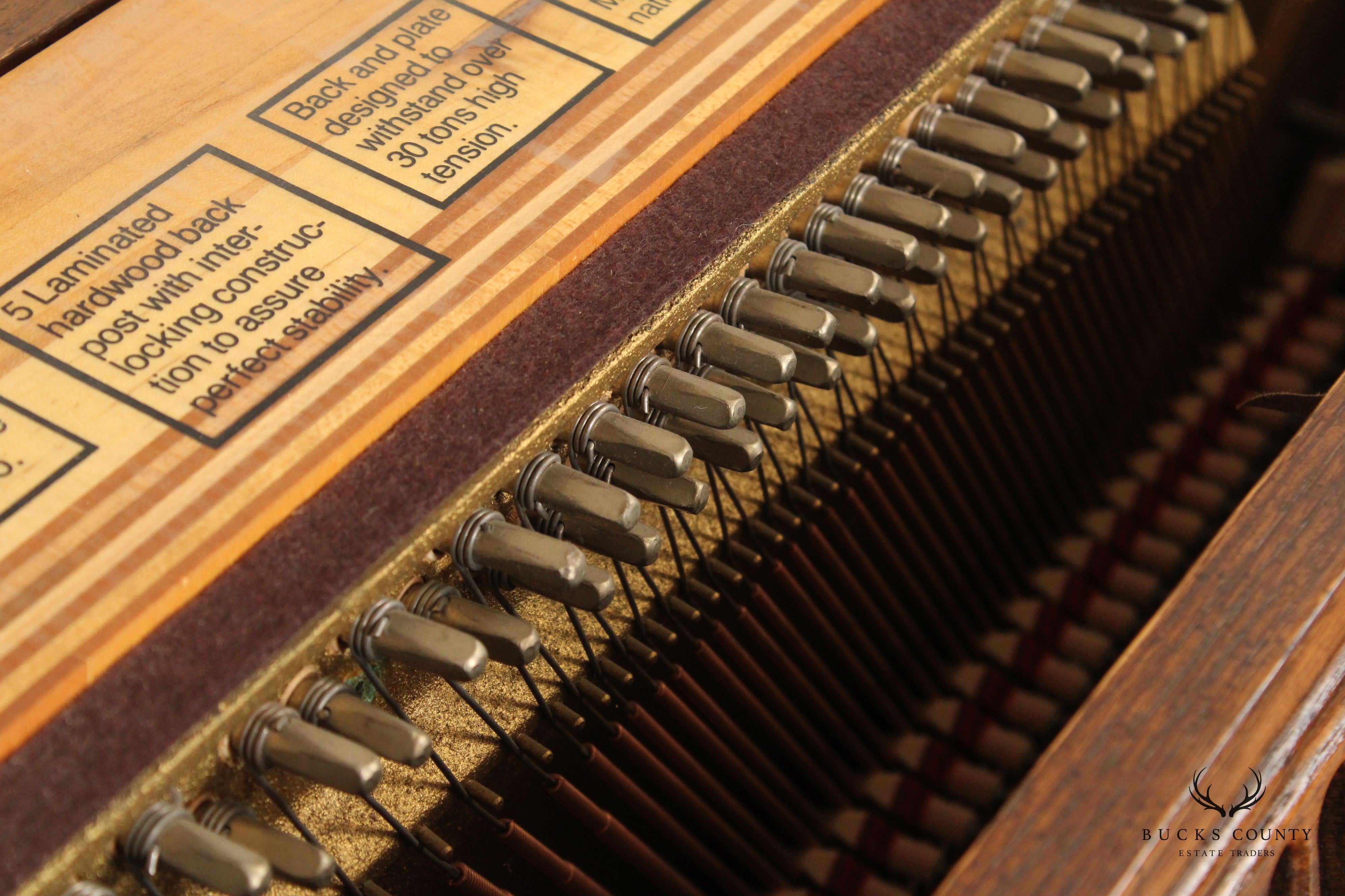 Rudolf Conservatory Oak Upright Piano With Marantz Pianocorder And Bench