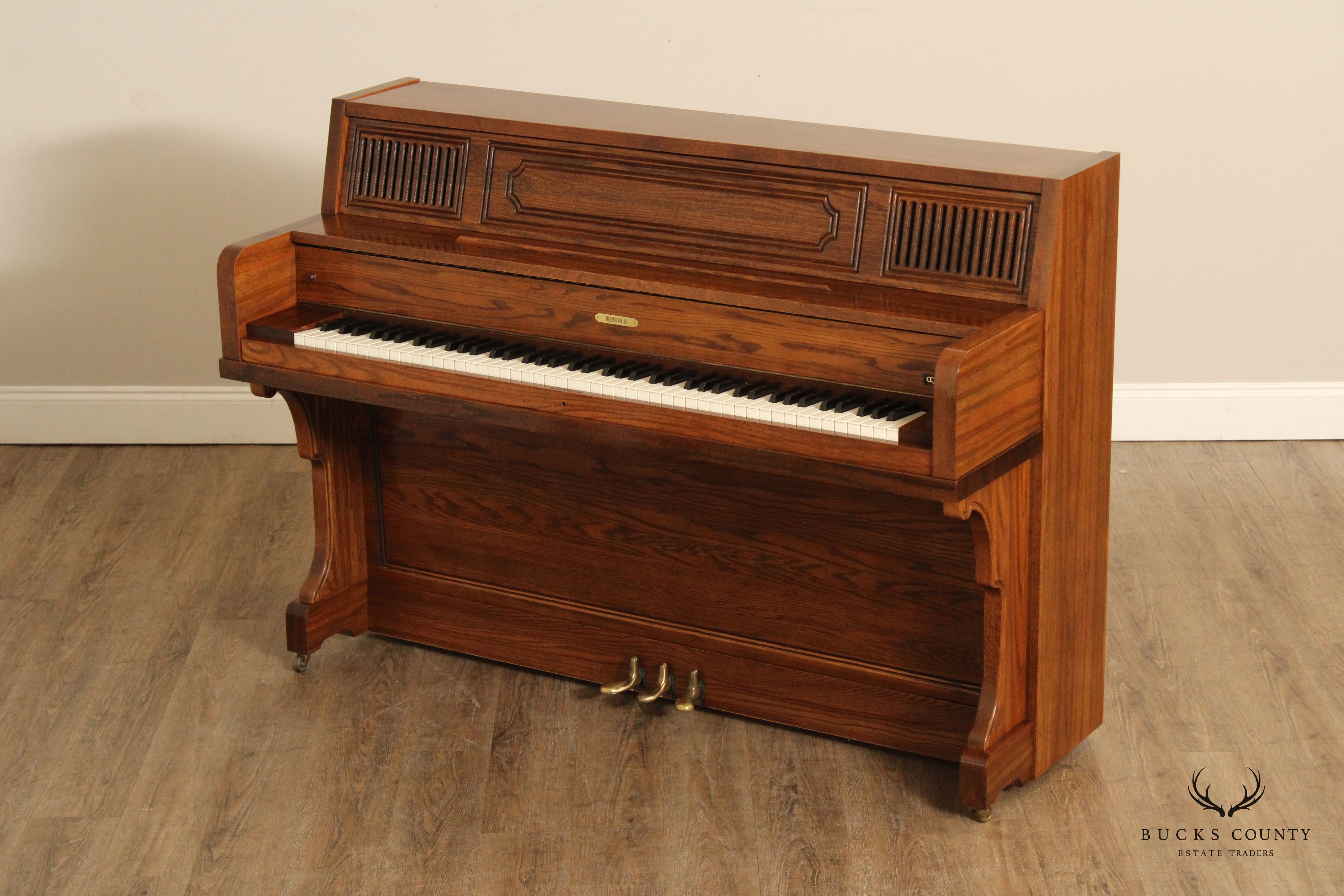 Rudolf Conservatory Oak Upright Piano With Marantz Pianocorder And Bench