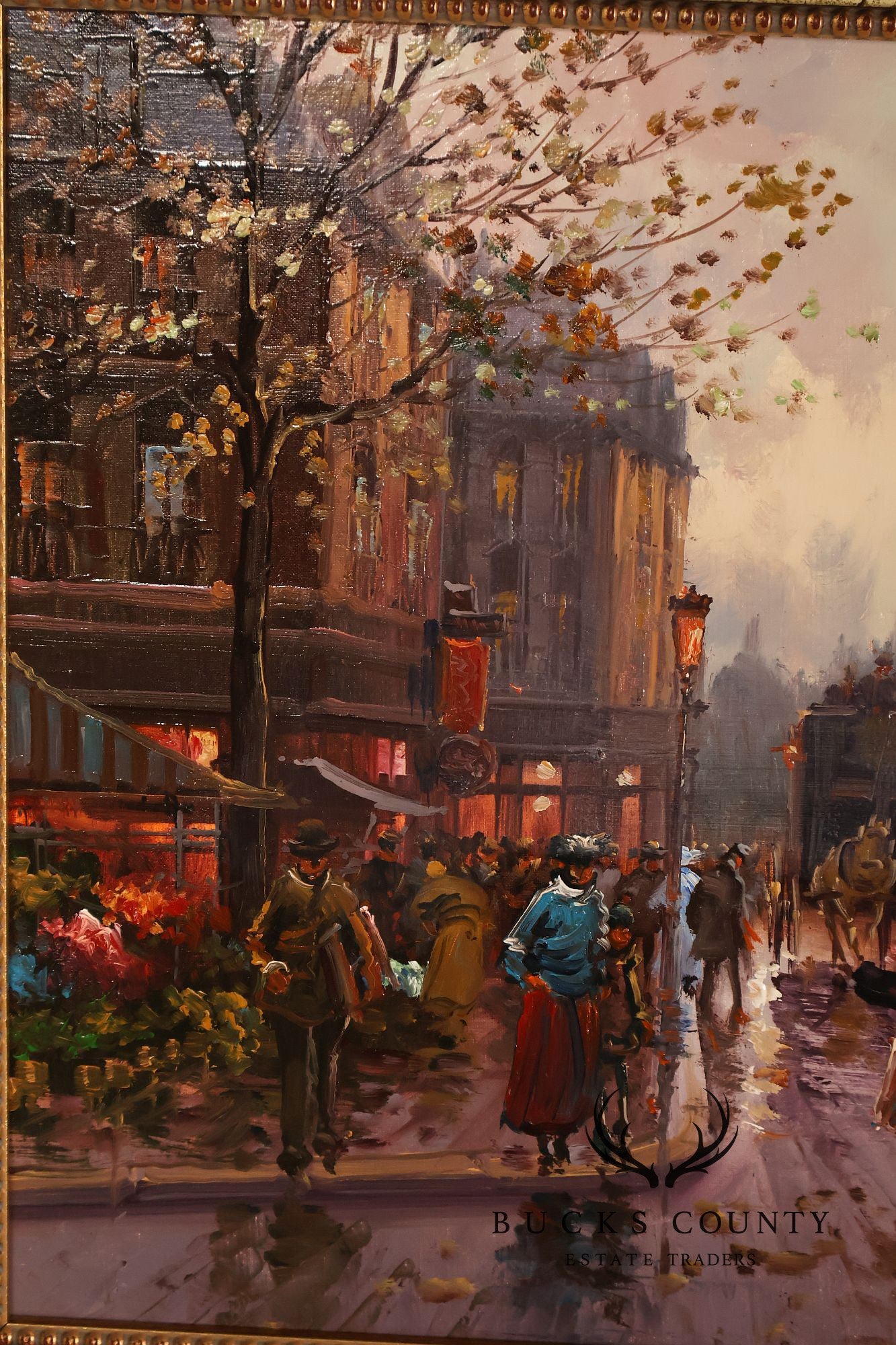 Impressionist Style Painting,  Street Scene. Emilio Payes