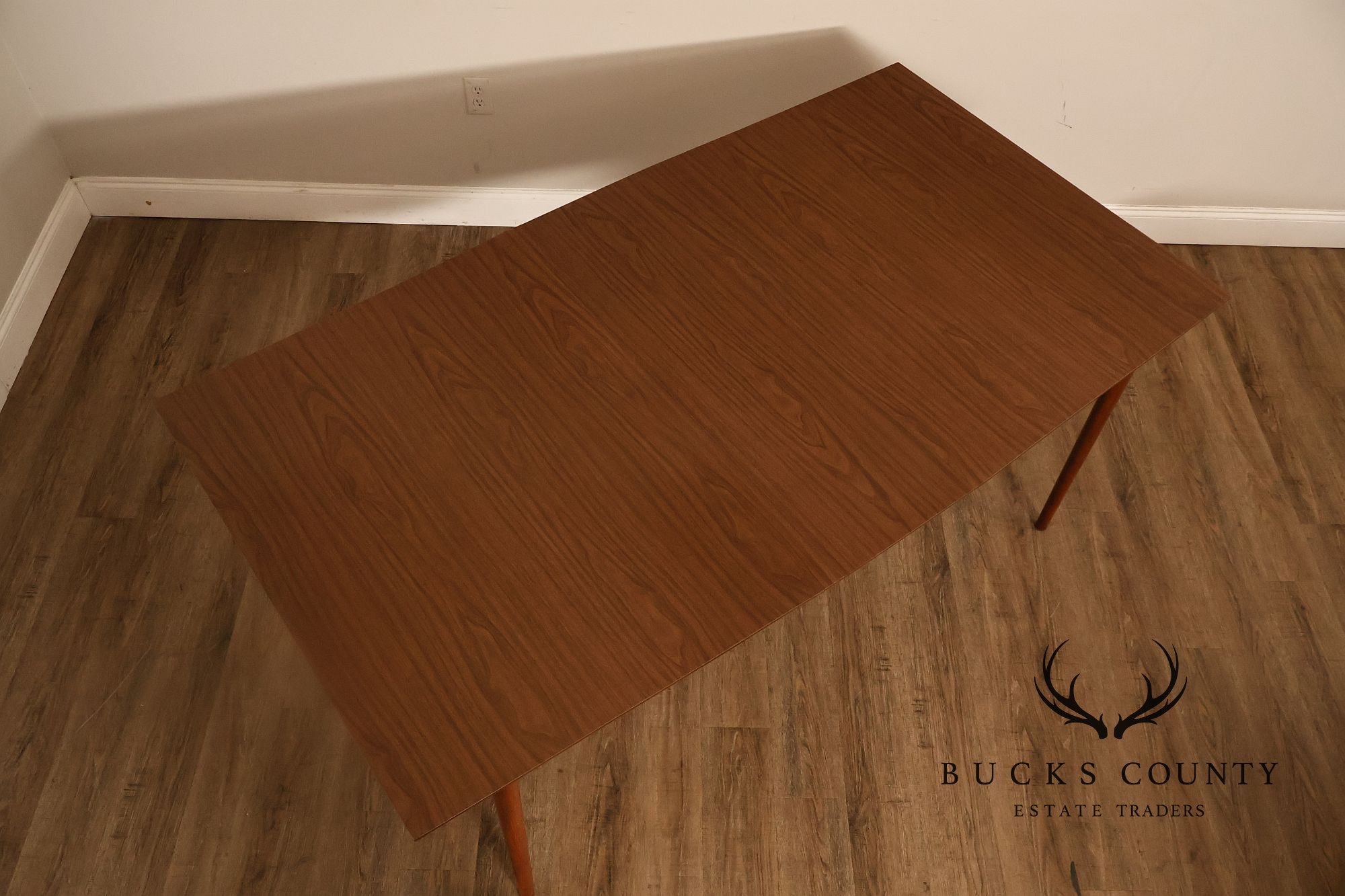 Mid Century Modern Walnut Expandable Dining Table