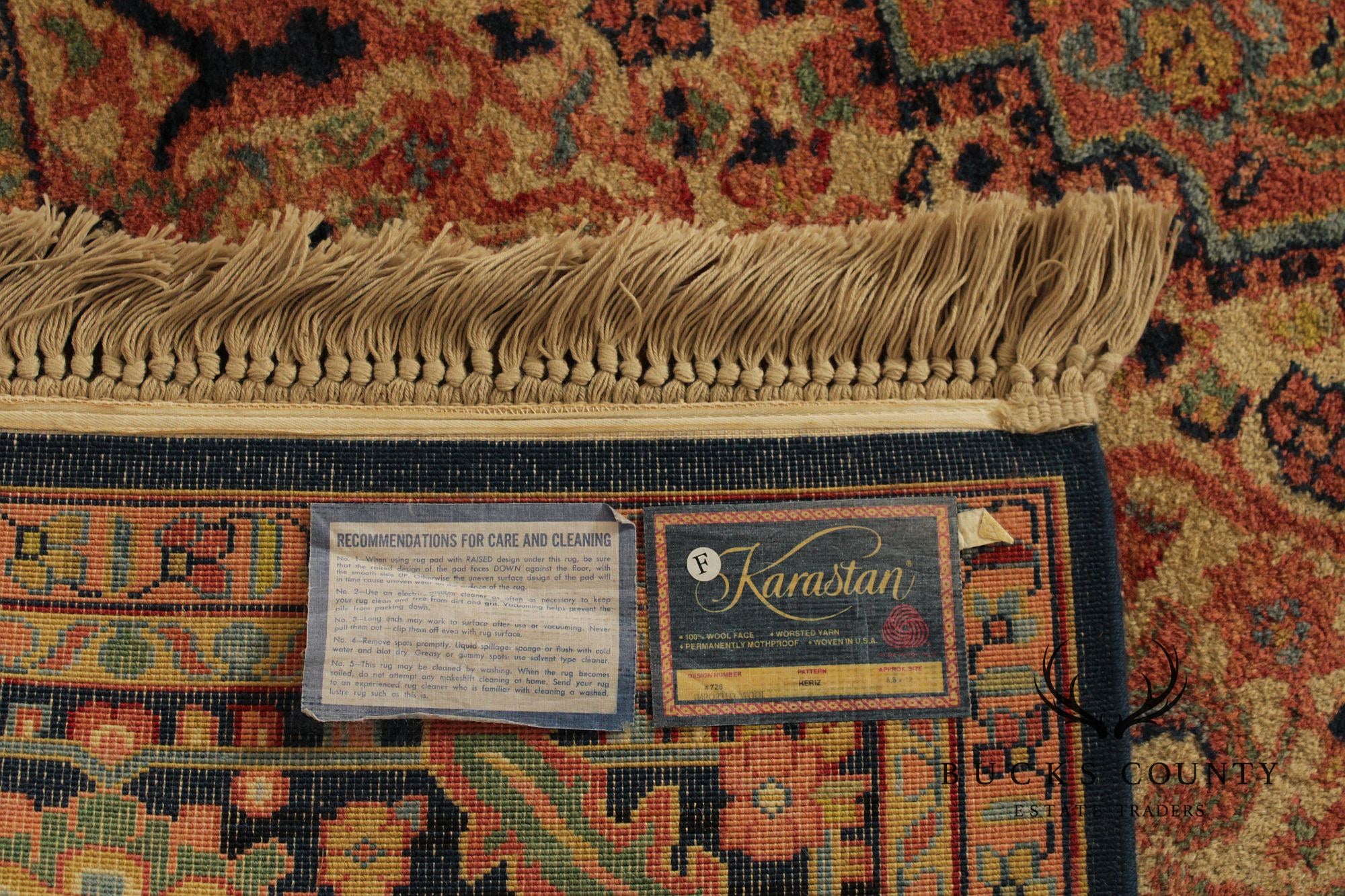 Karastan Heriz Style Room Size Wool Rug 8.8 X 12