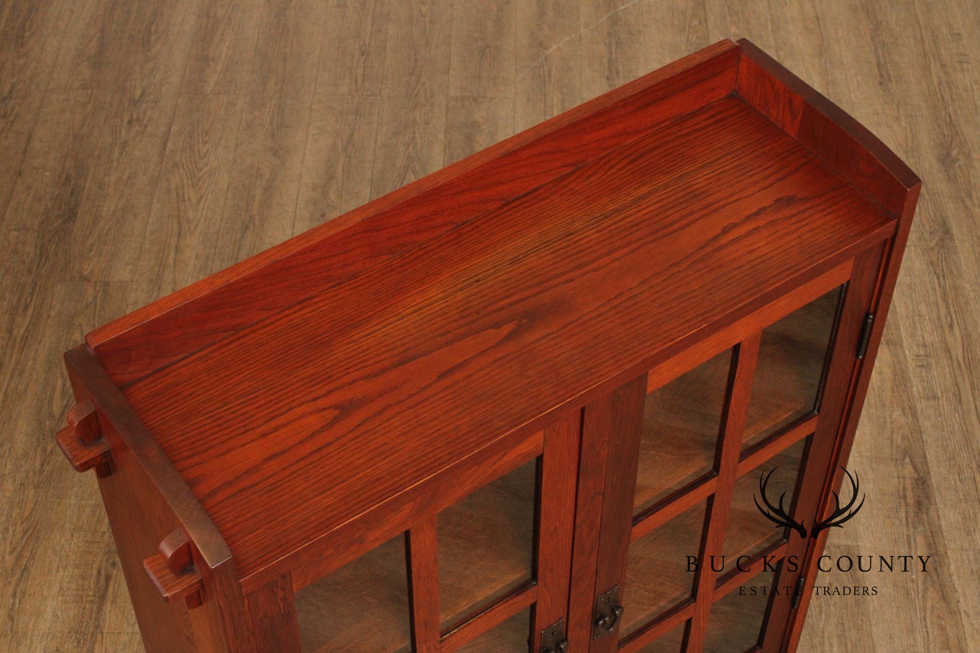 Gustav Stickley Rare Antique Mission Oak Small Two Door Bookcase