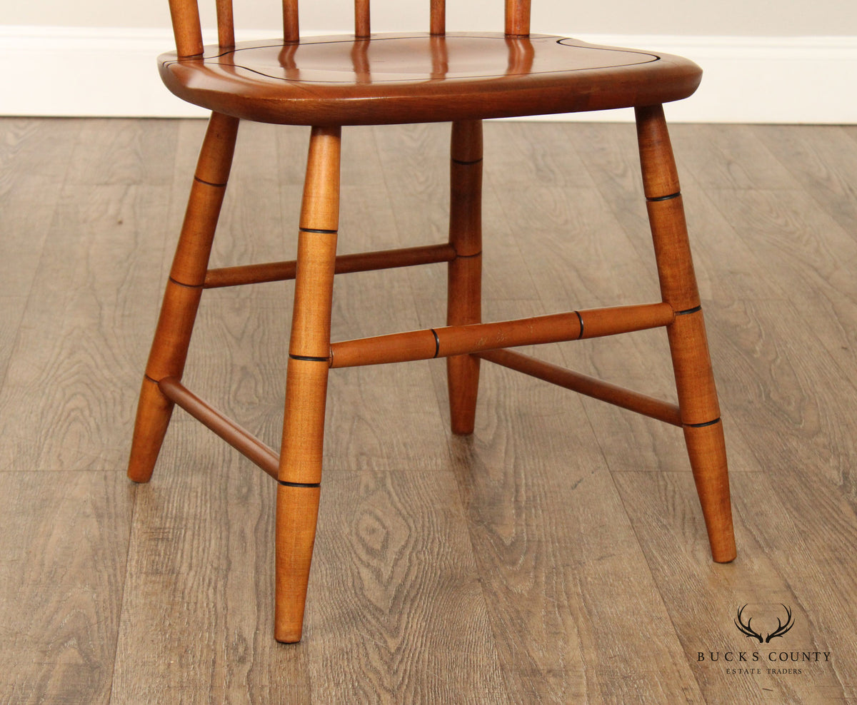 L. Hitchcock Set of Four Faux Bamboo Dining Chairs