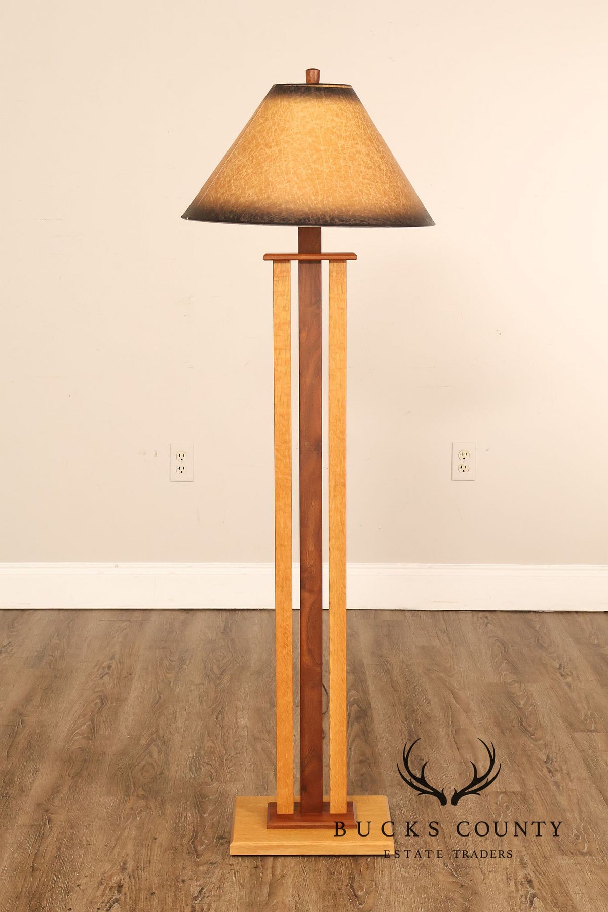 Studio Crafted Mixed Wood Floor Lamp