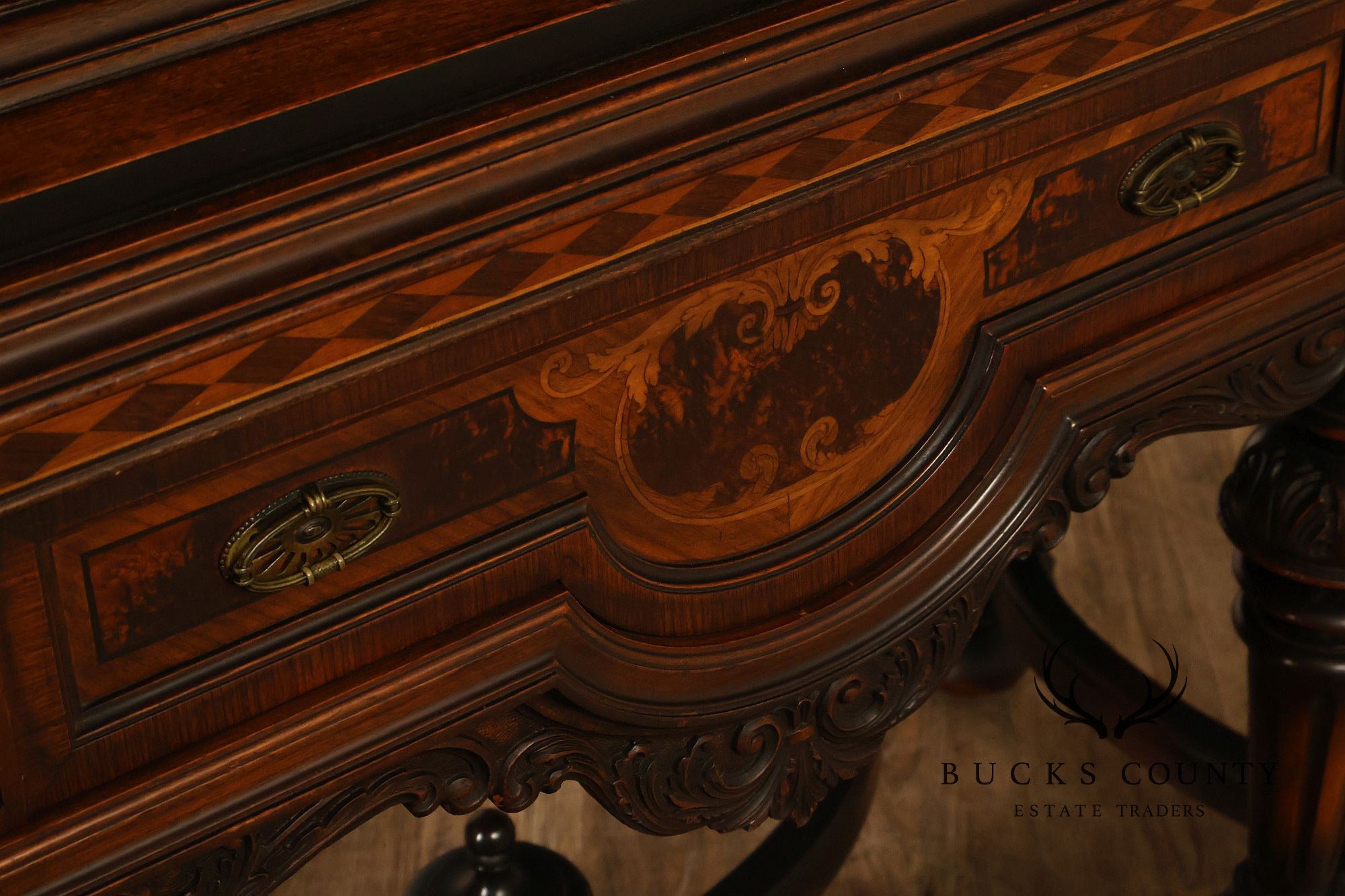 Rockford Republic Furniture Company 1920's Walnut China Display Cabinet