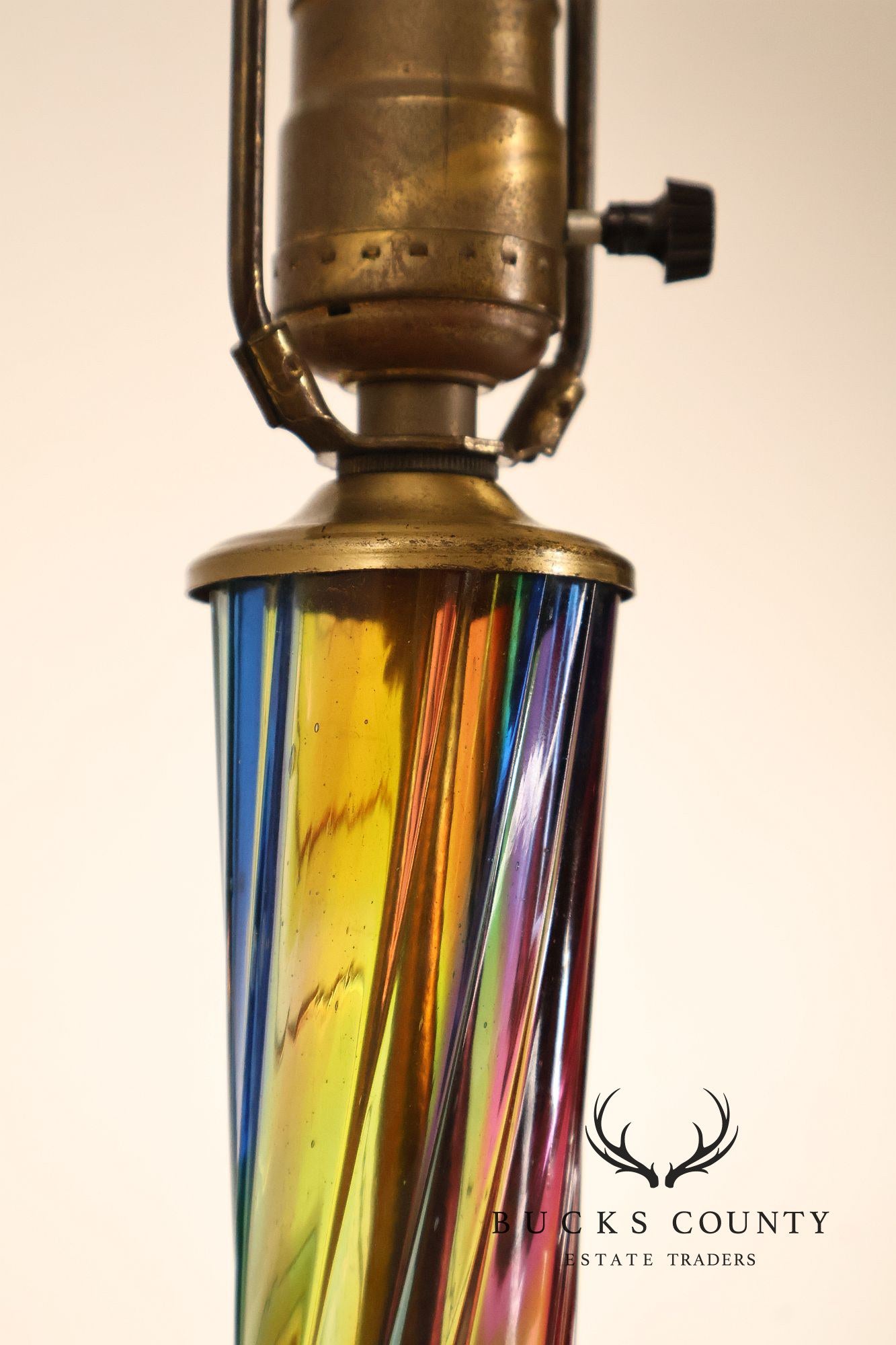 Leviton Mid Century Modern Blown Glass Table Lamp