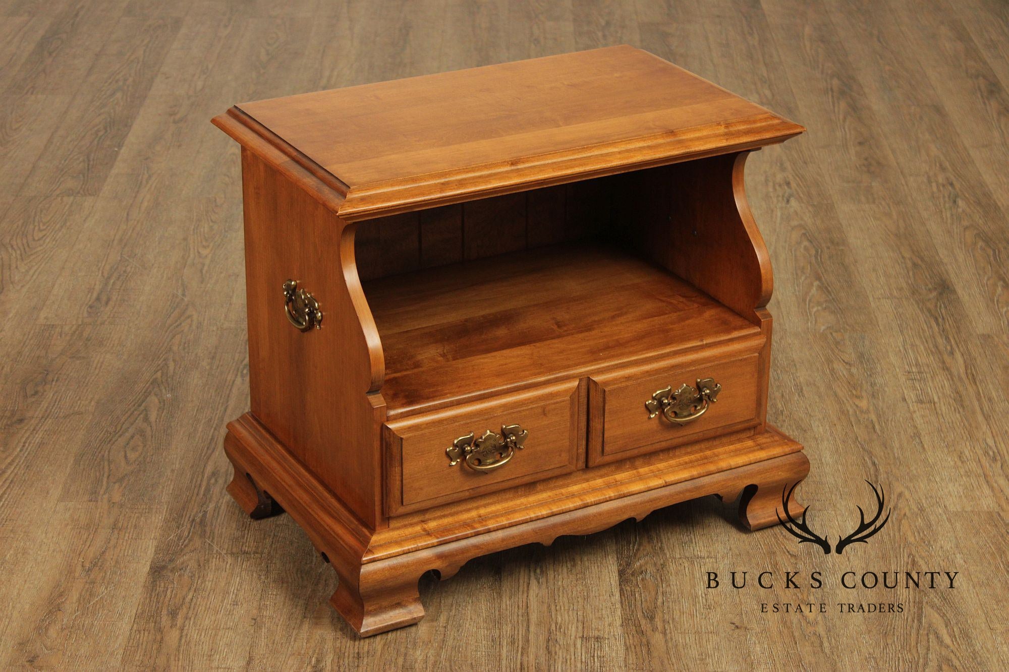 Sprague & Carleton Solid Maple Pair One Drawer Nightstands