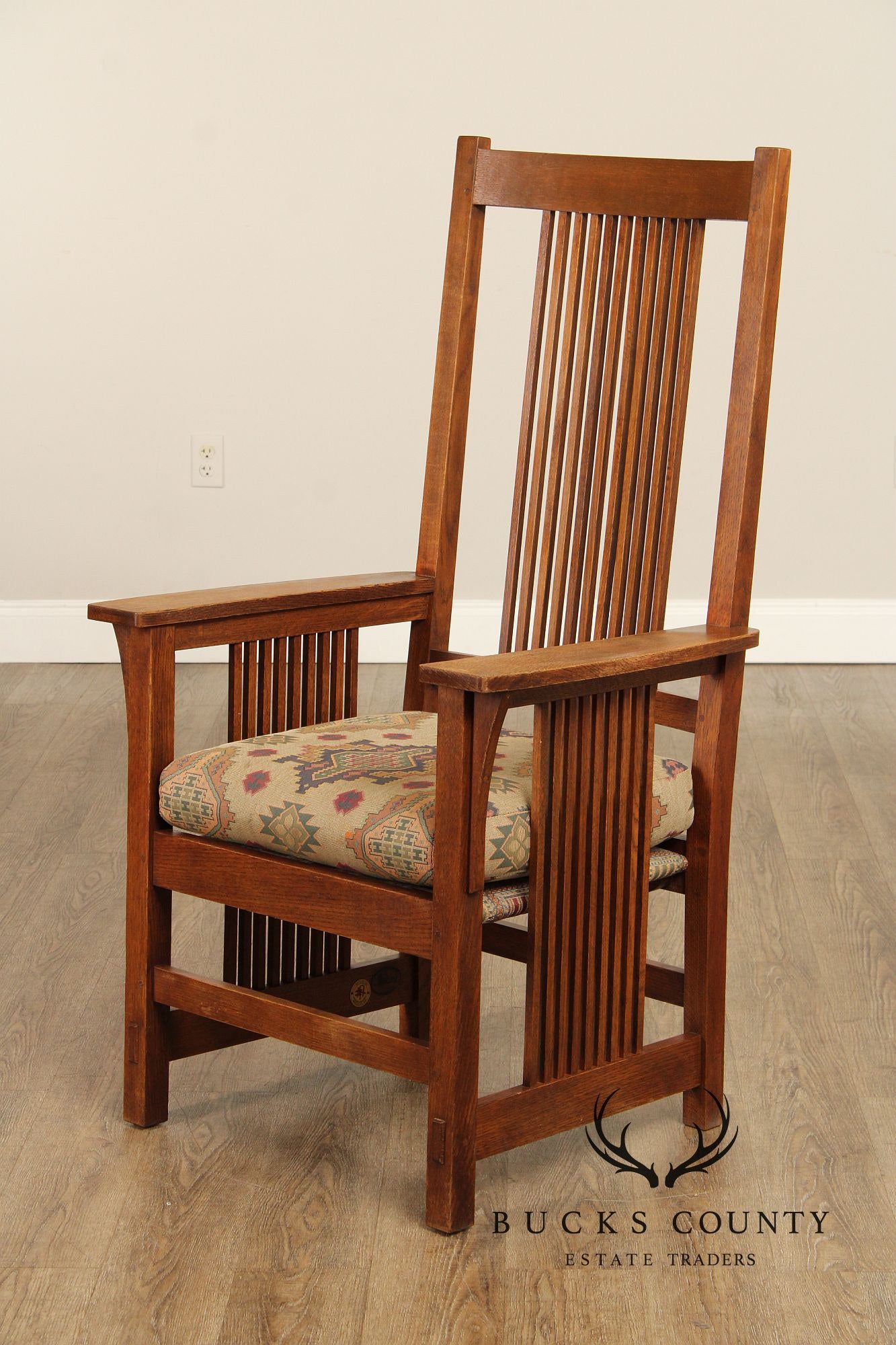 Stickley Mission Collection Oak Spindle Armchair