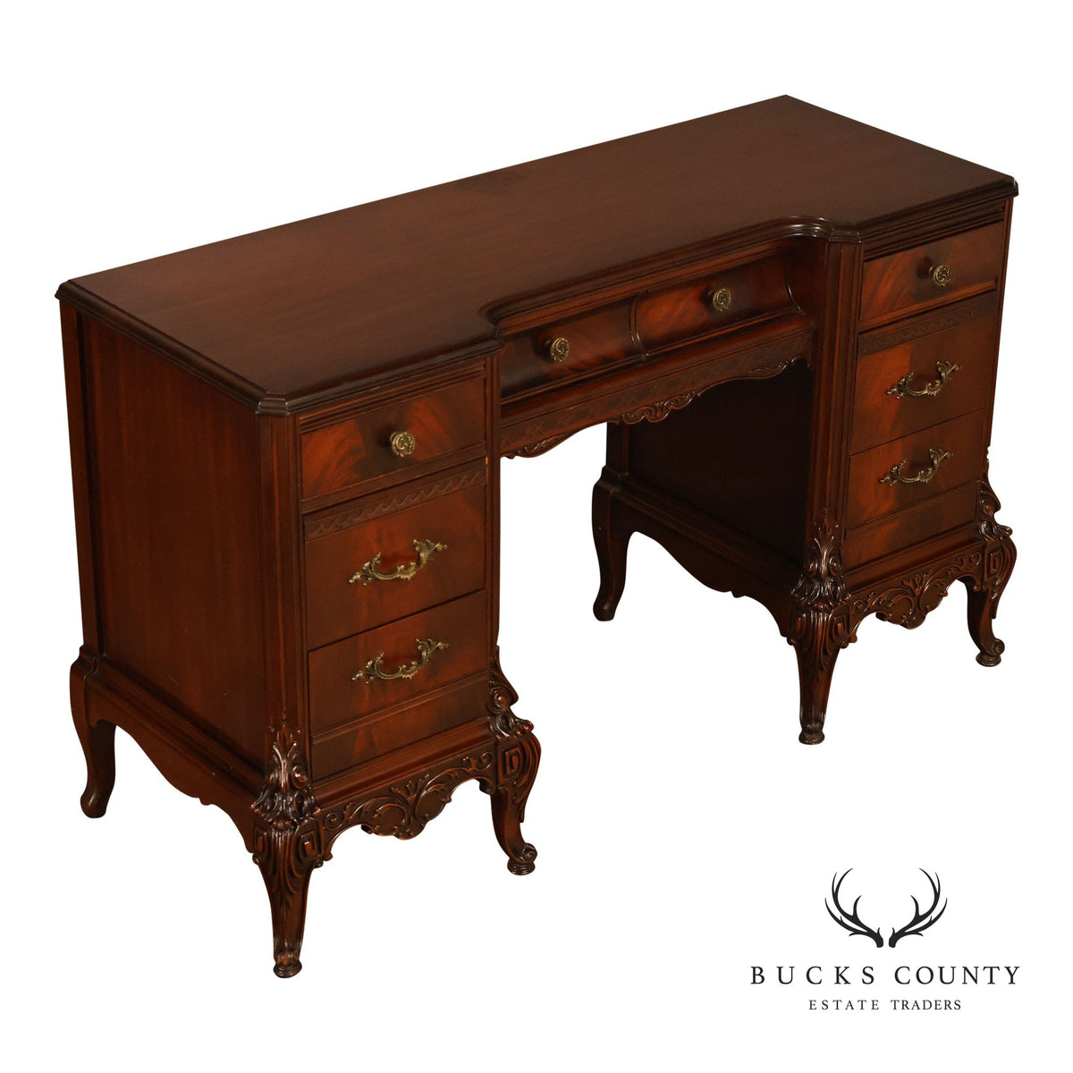 1940’s Flame Mahogany Writing Desk