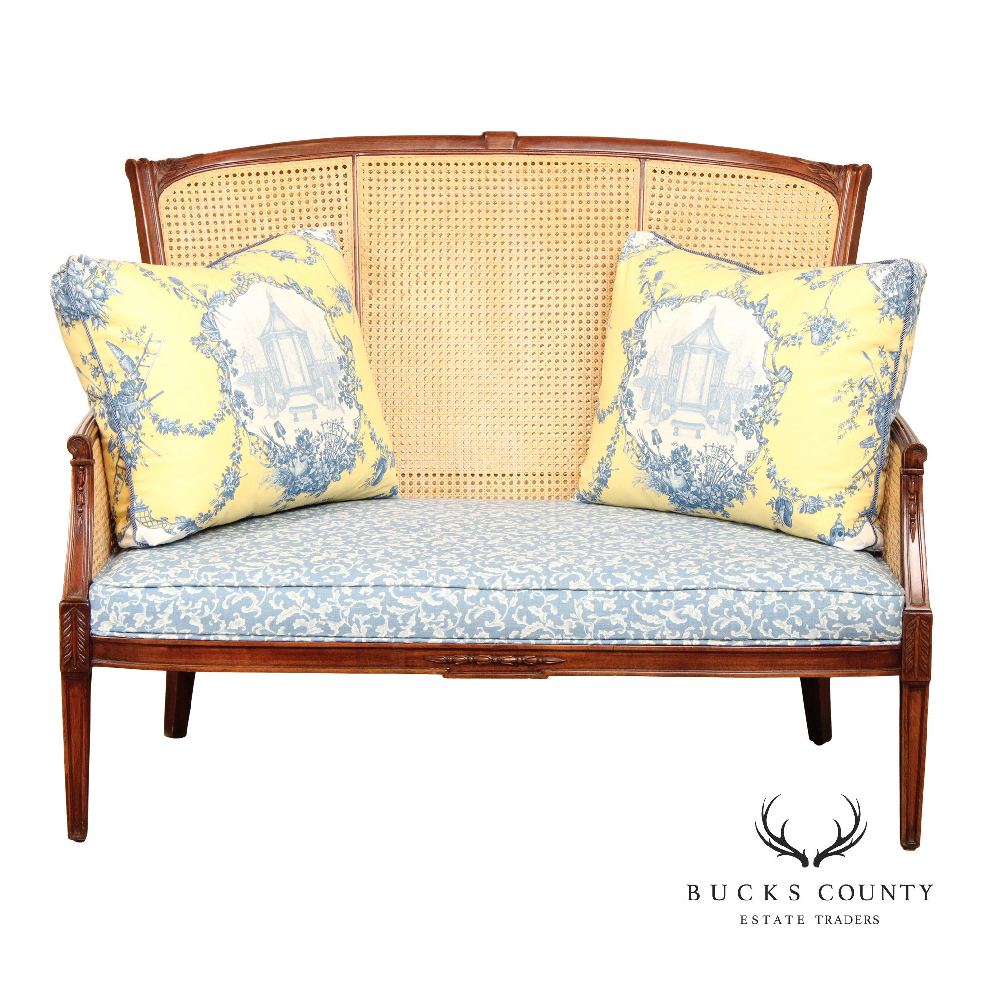 Regency Style Caned Settee