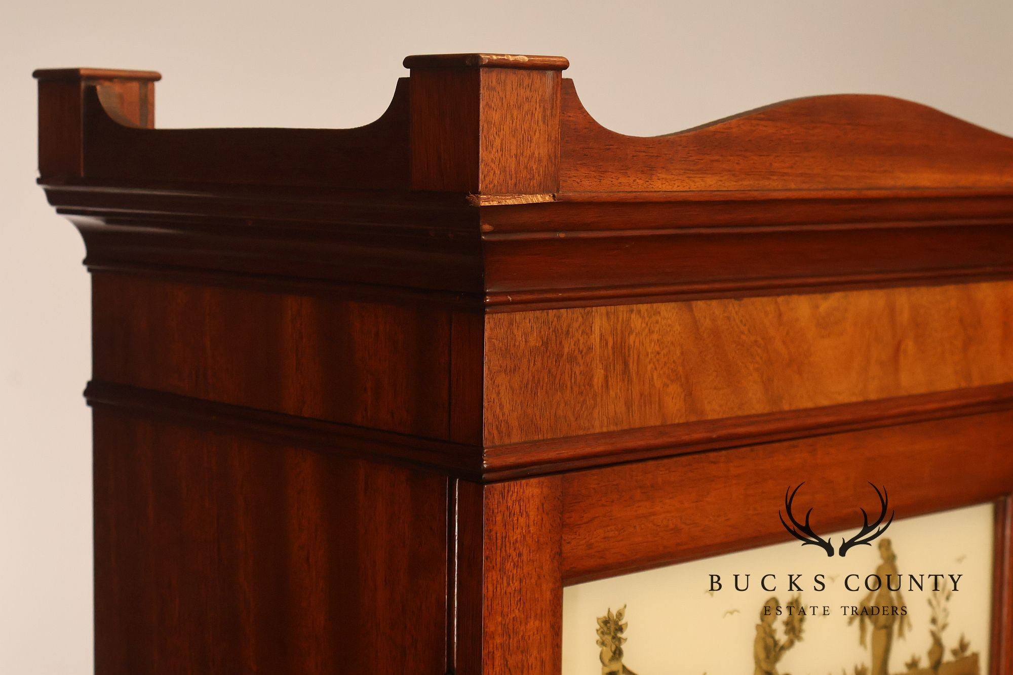 H. Sacks & Sons Marlboro Manor Federal Style Vintage Mahogany Breakfront Bookcase