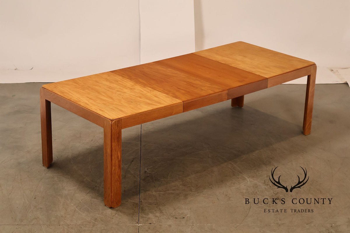 N. Eilersen A/S Danish Modern Teak Extension Dining Table With Two Leaves