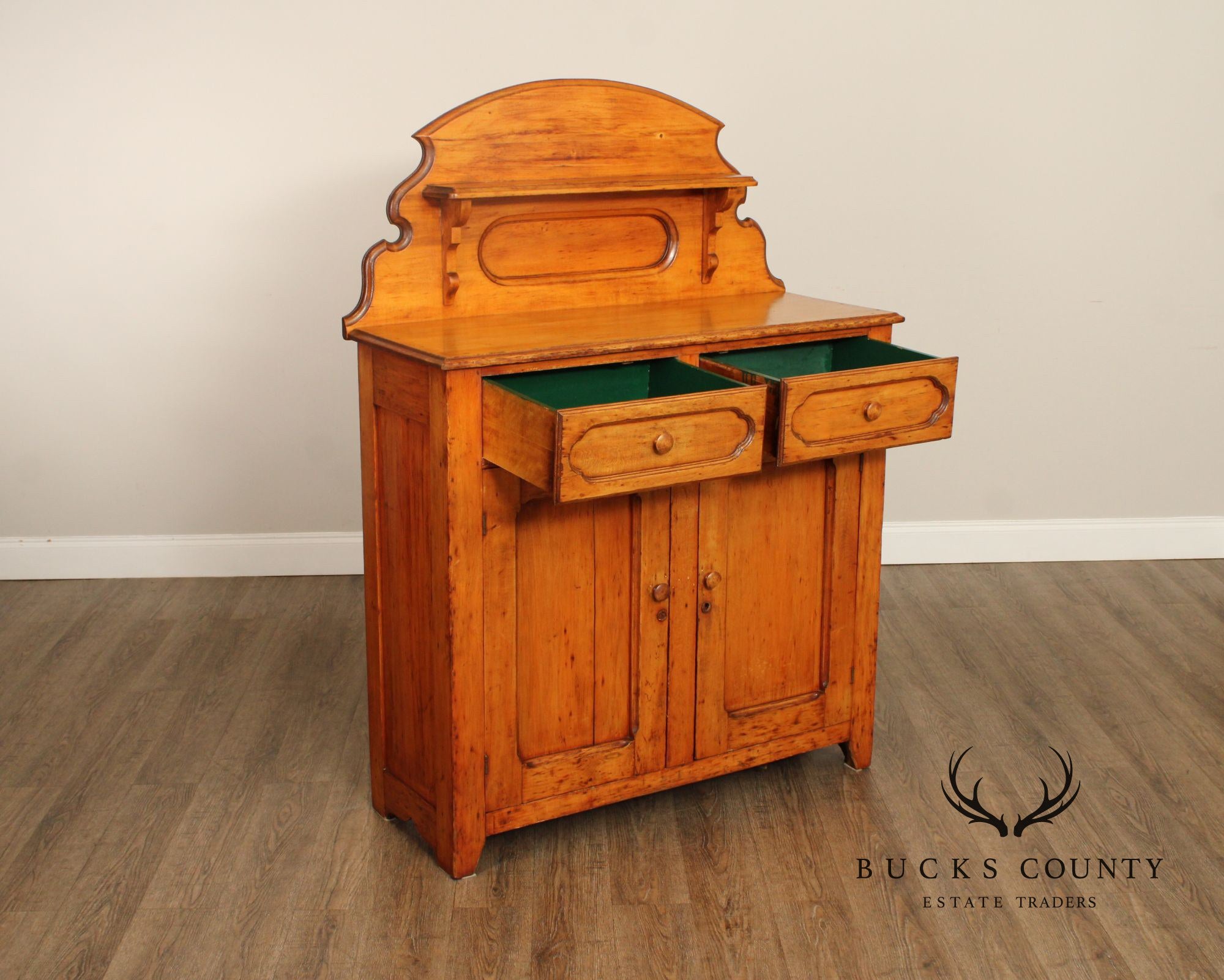 Antique Pine Jelly Cupboard Cabinet