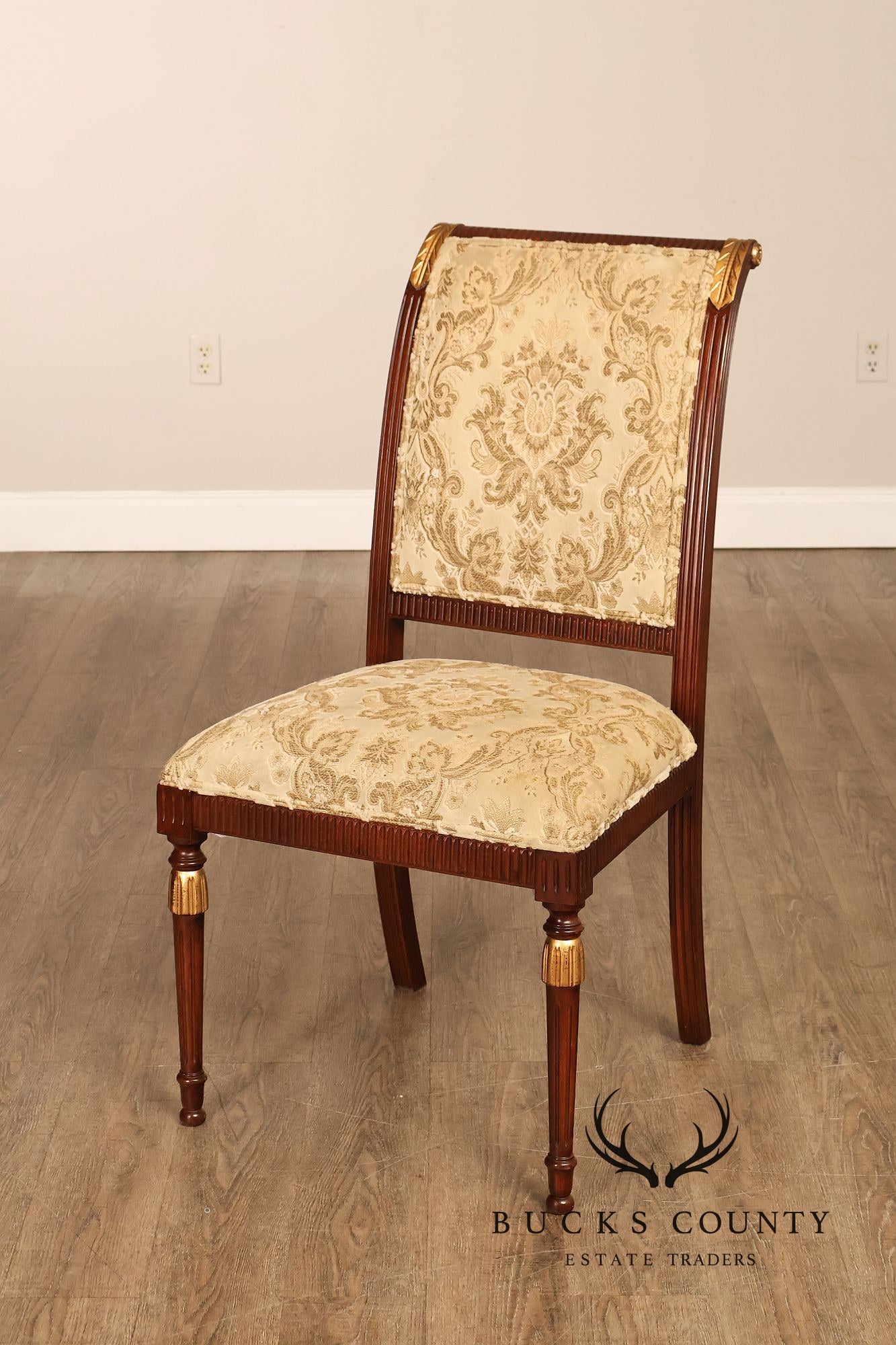 Sigla Furniture Louis XVI Style Set Of Eight Upholstered Dining Chairs