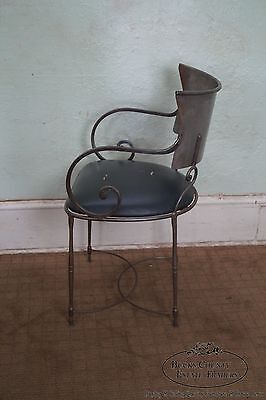Quality Steel Directoire Style Klismos Arm Chair made in Italy