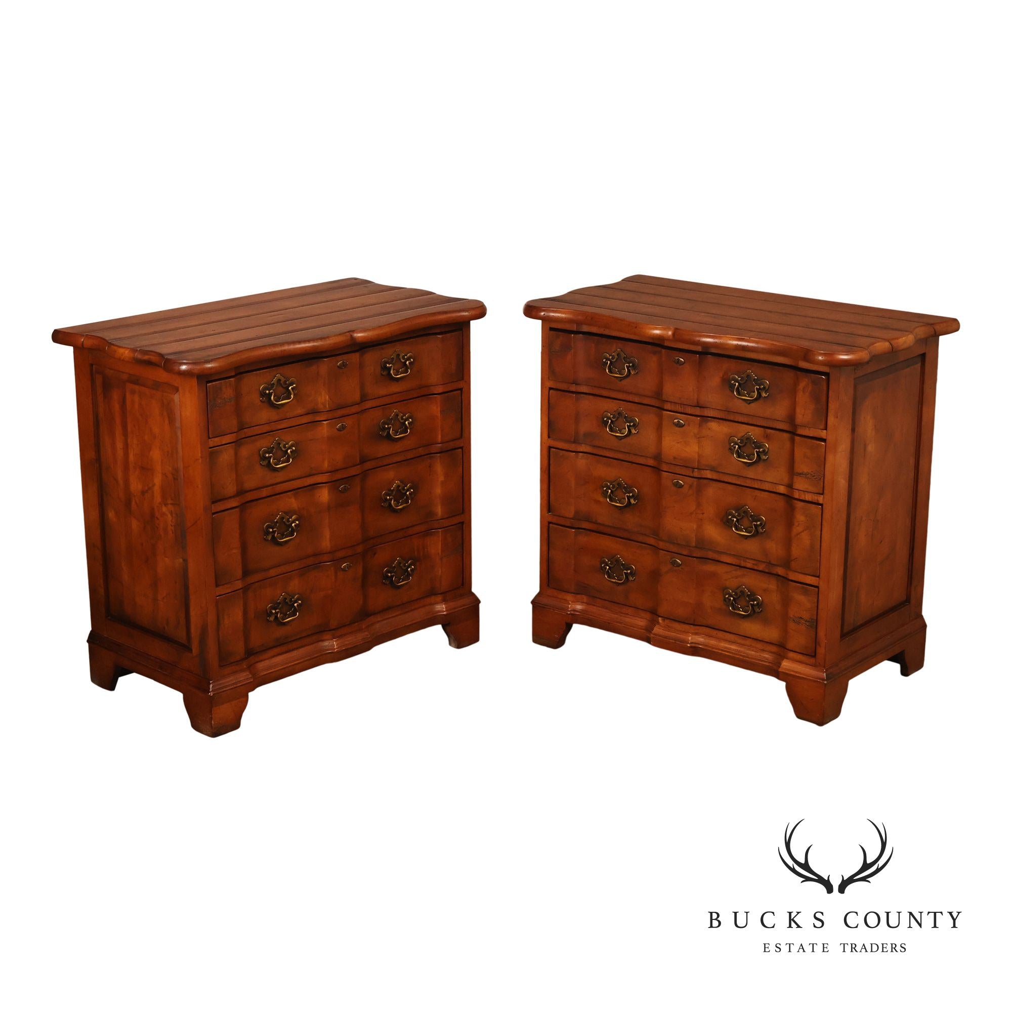 Century Furniture Georgian Style Pair of Blockfront Chests