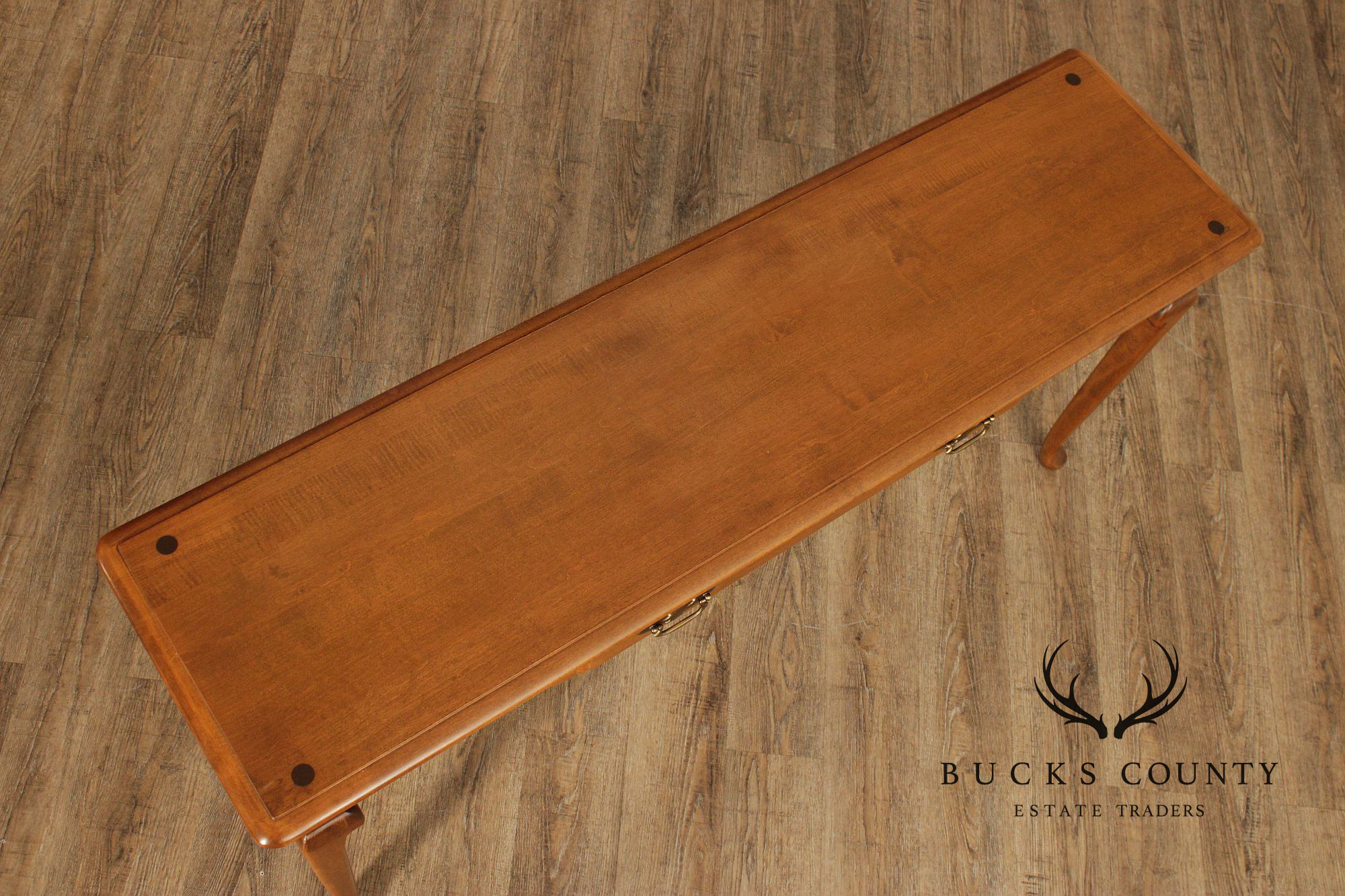 Ethan Allen Heirloom Nutmeg Solid Maple Console Table