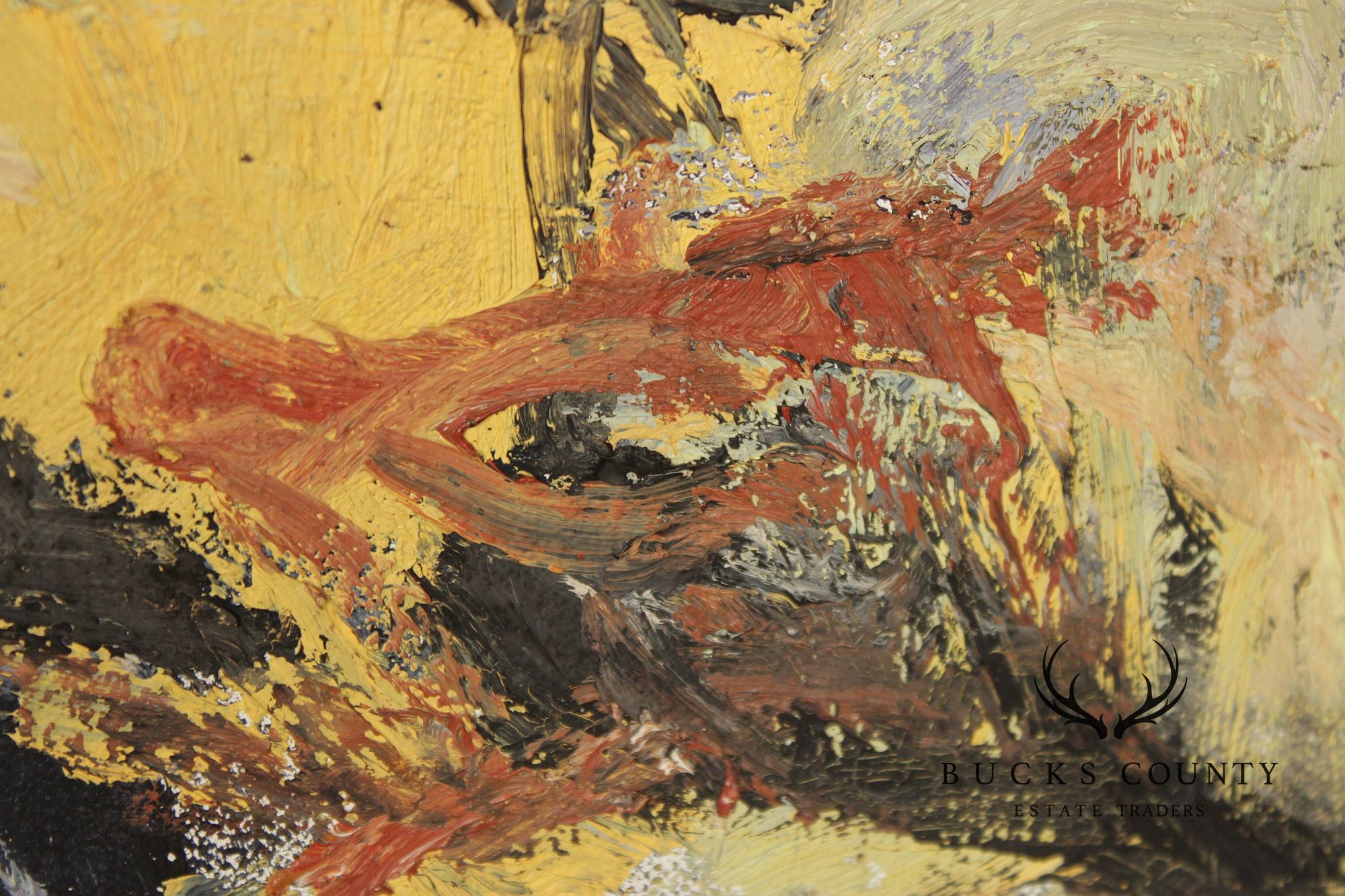 Mid Century Modern Abstract Oil Painting