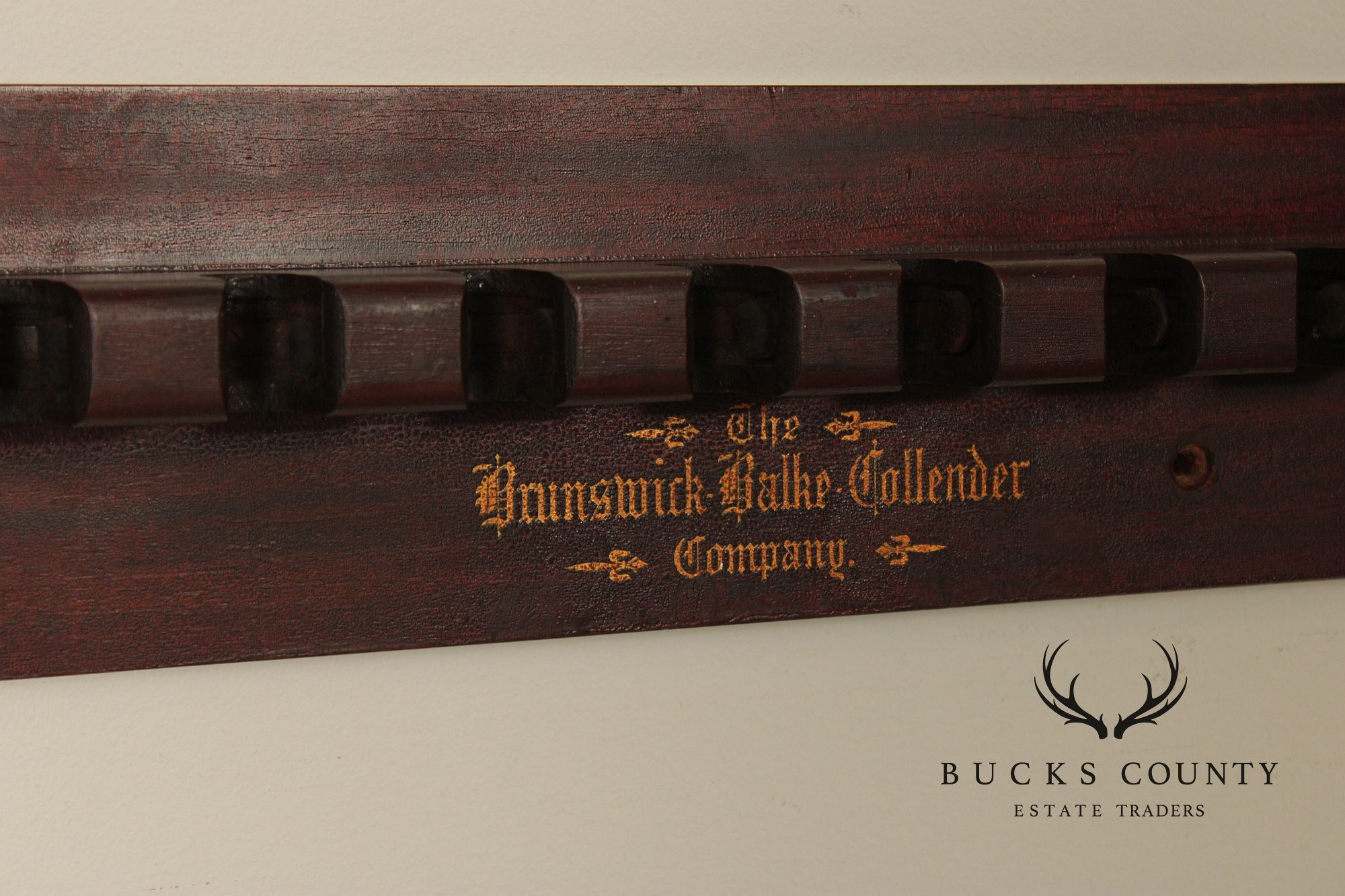 Antique Brunswick Balke Collender Company Billiards Cue Rack
