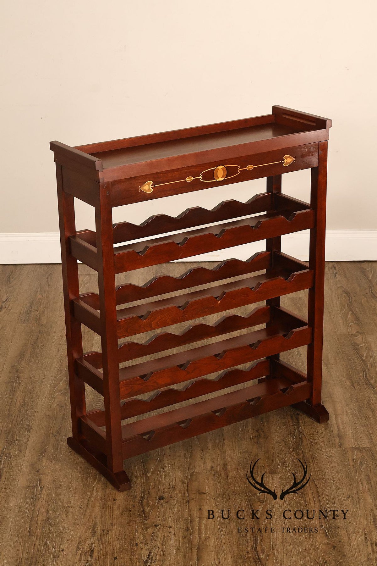 Stickley 2013 Collector Edition Cherry Harvey Ellis Wine Rack With Inlay