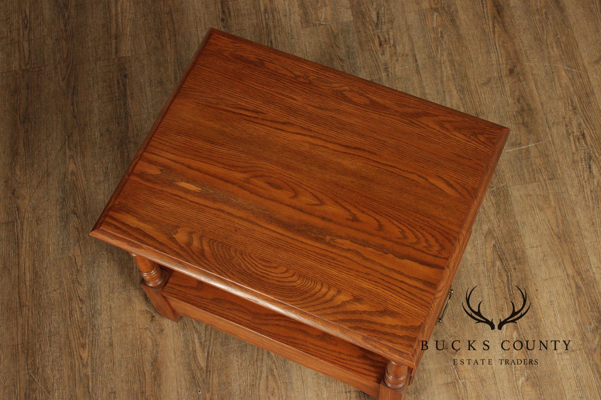 Pennsylvania House Solid Oak Two Tier End Table With Drawer