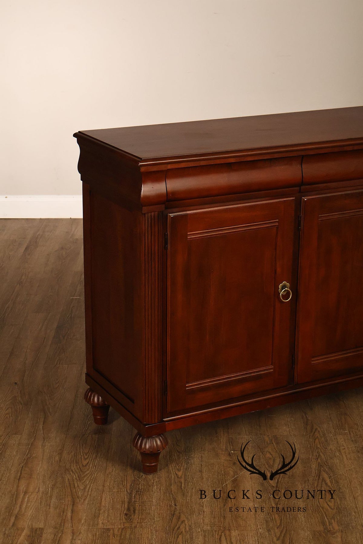 Ethan Allen 'British Classics' Carved Maple And Birch Sideboard