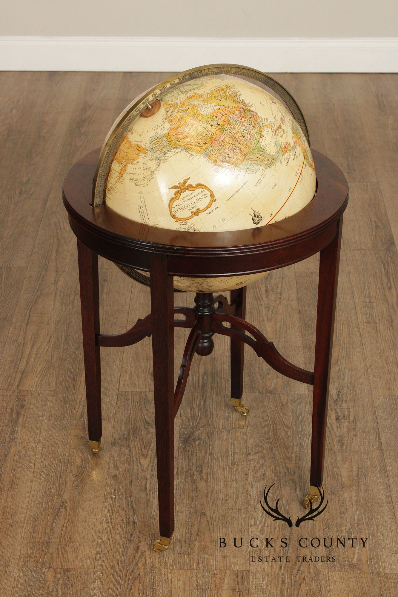 Replogle Standing Floor Globe in Mahogany Stand