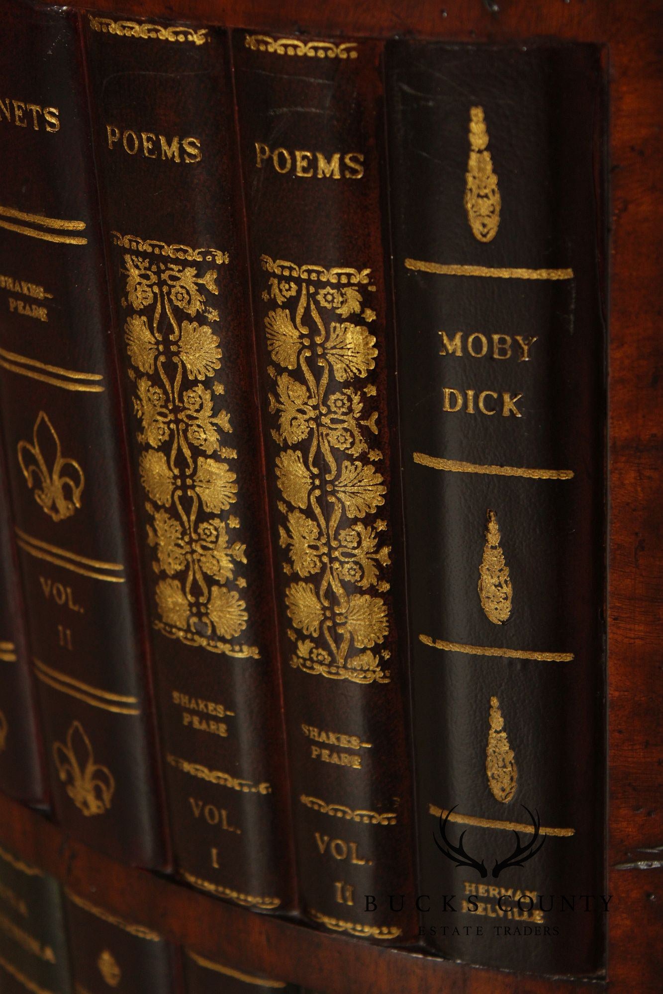 Maitland-Smith Regency Style Mahogany Faux Book Drum Table