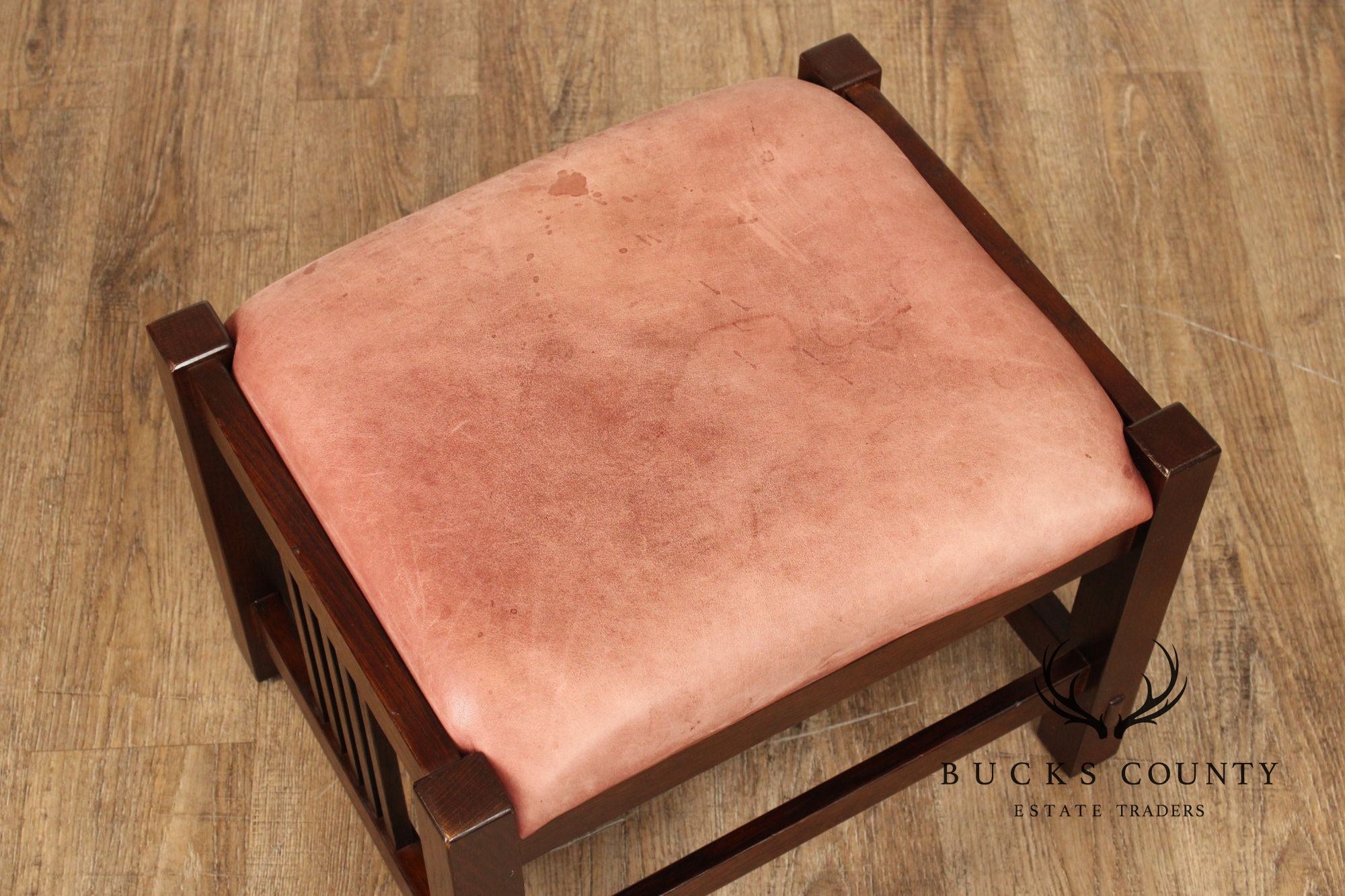 Stickley Mission Collection Oak and Leather Footstool