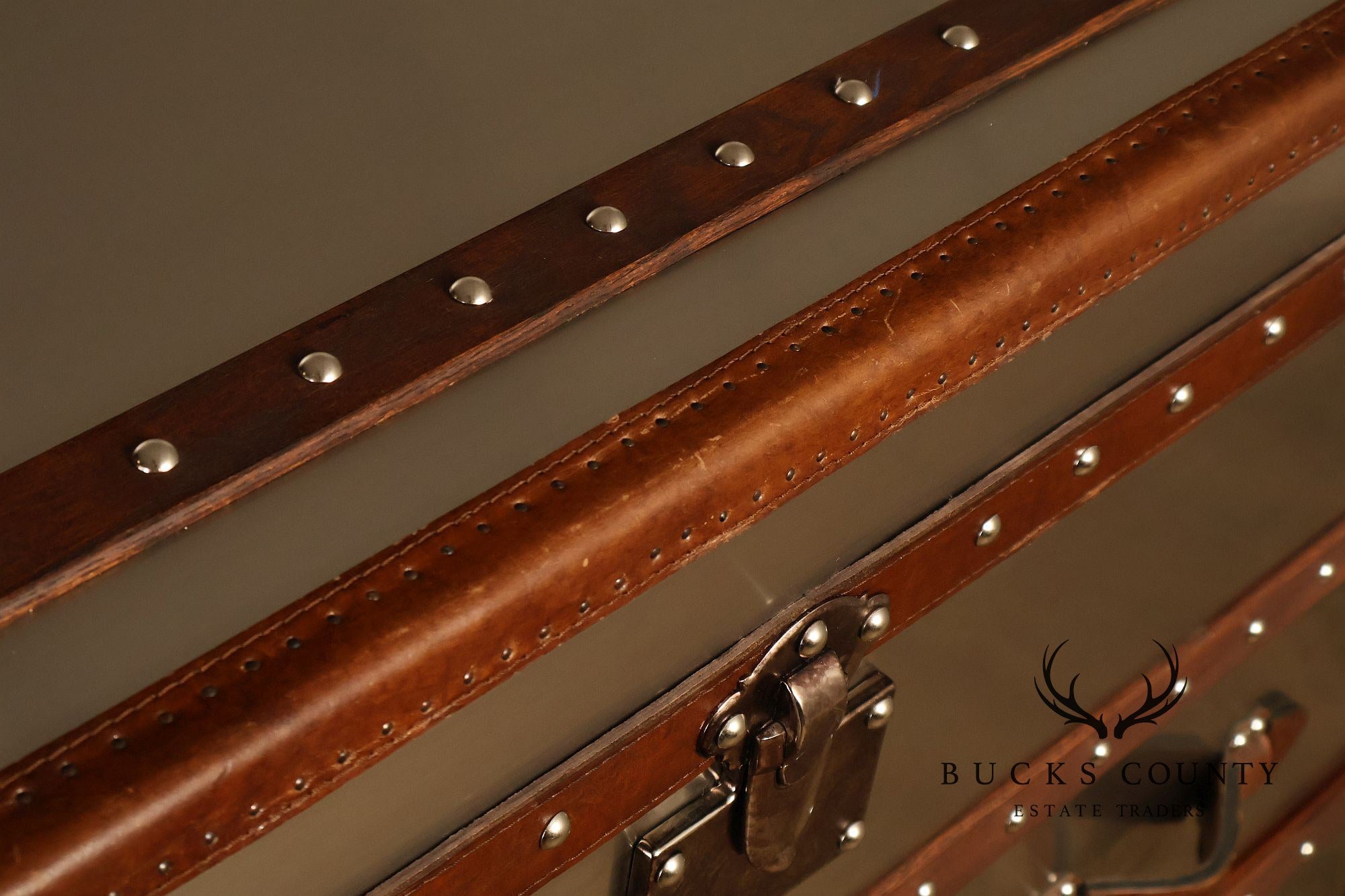 Restoration Hardware 'Mayfair' Steel and Leather Chest of Drawers