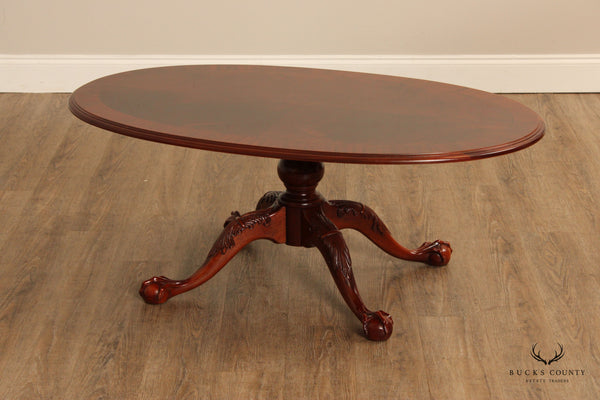 Ethan Allen '18th Century Mahogany' Collection Oval Top Coffee Table
