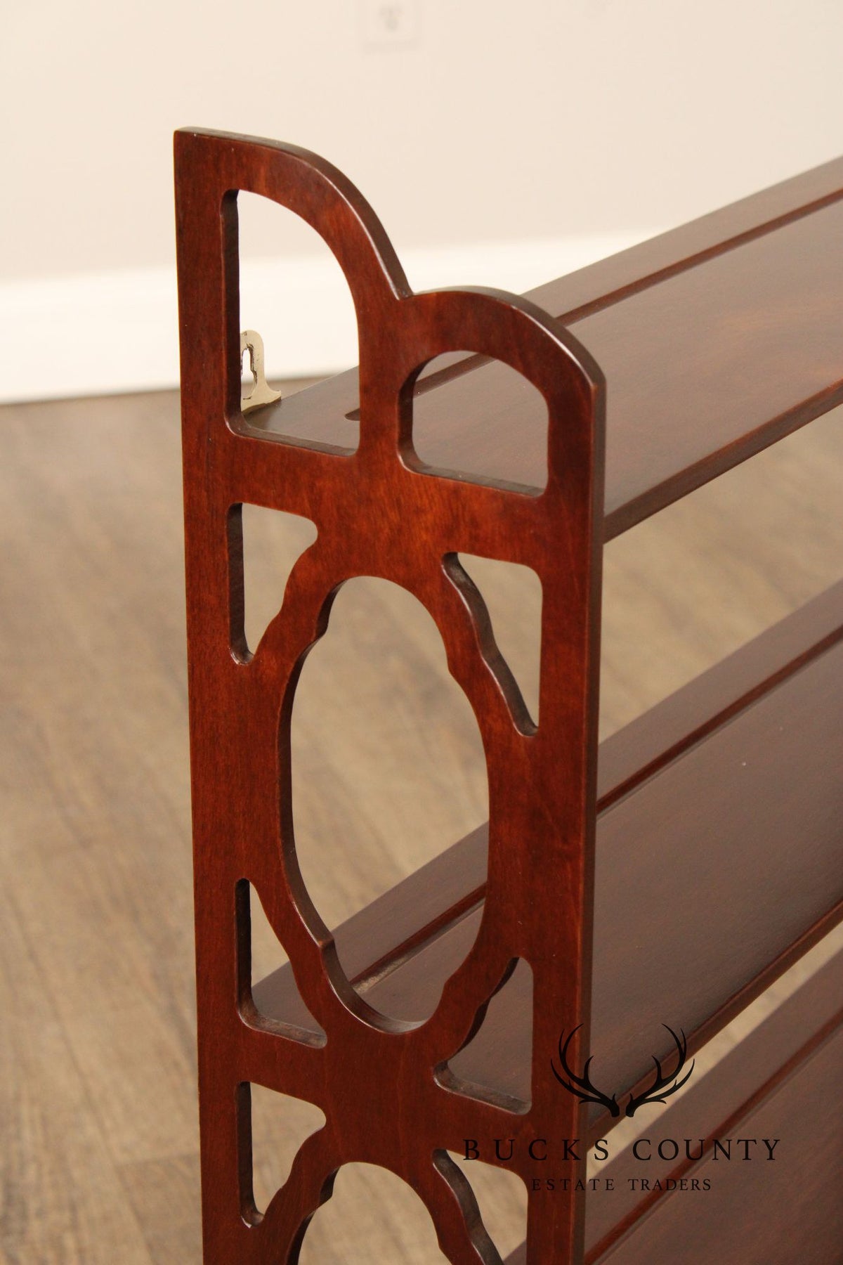 Chippendale Style Mahogany Wall-Hanging Display Shelf