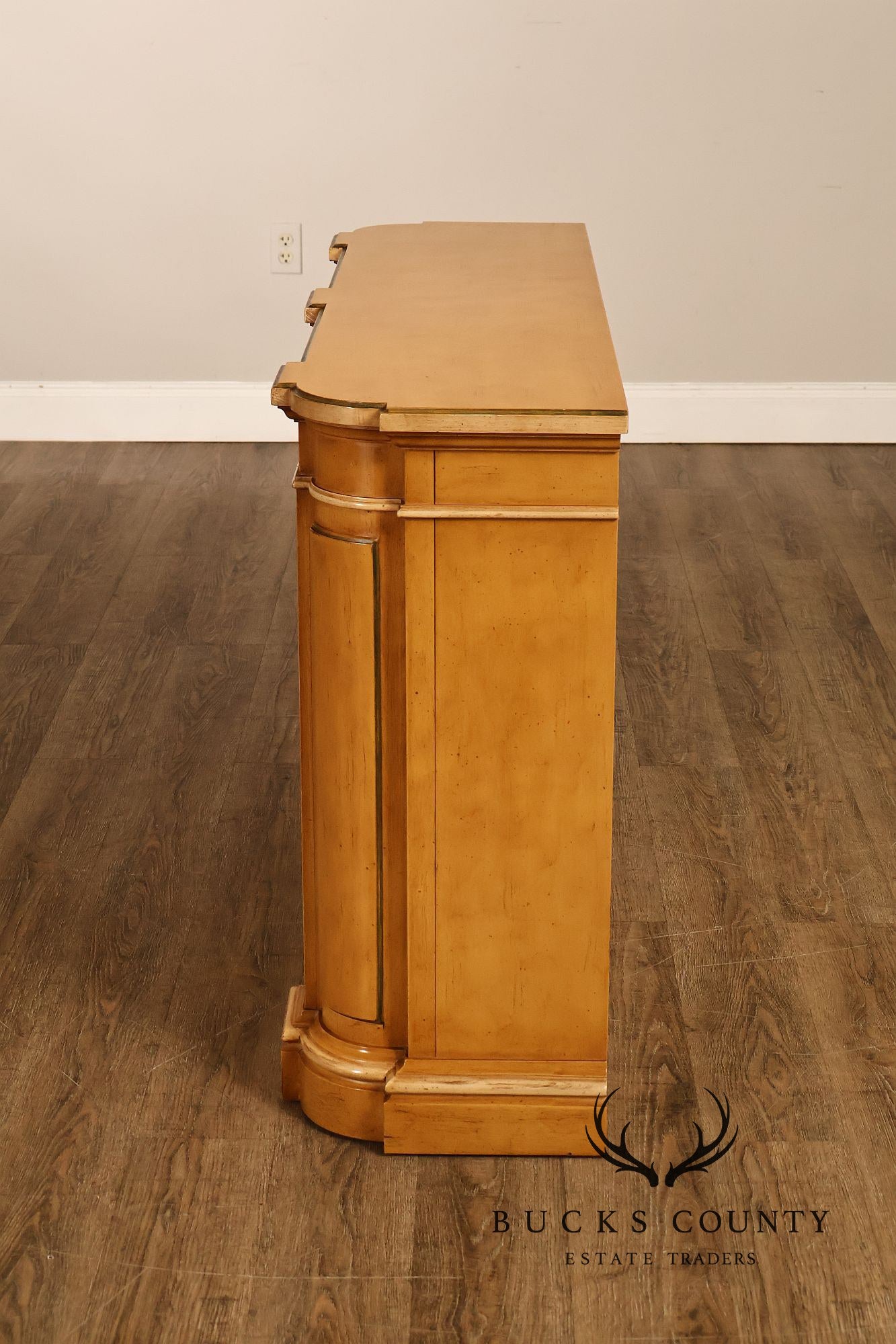 Italian Style Floral Painted Two-Door Sideboard