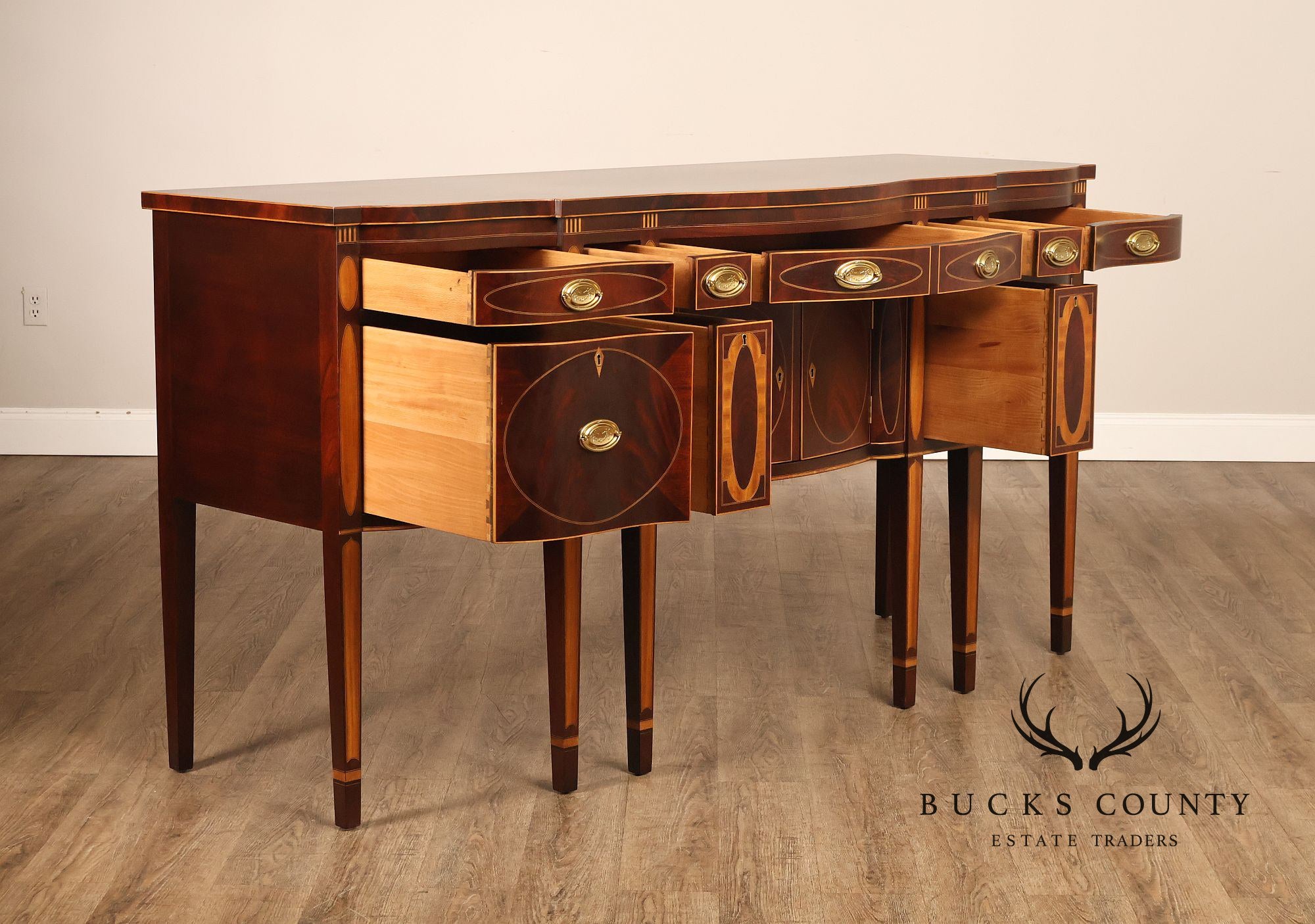 Kindel Federal Style Mahogany Inlaid Winterthur Sideboard