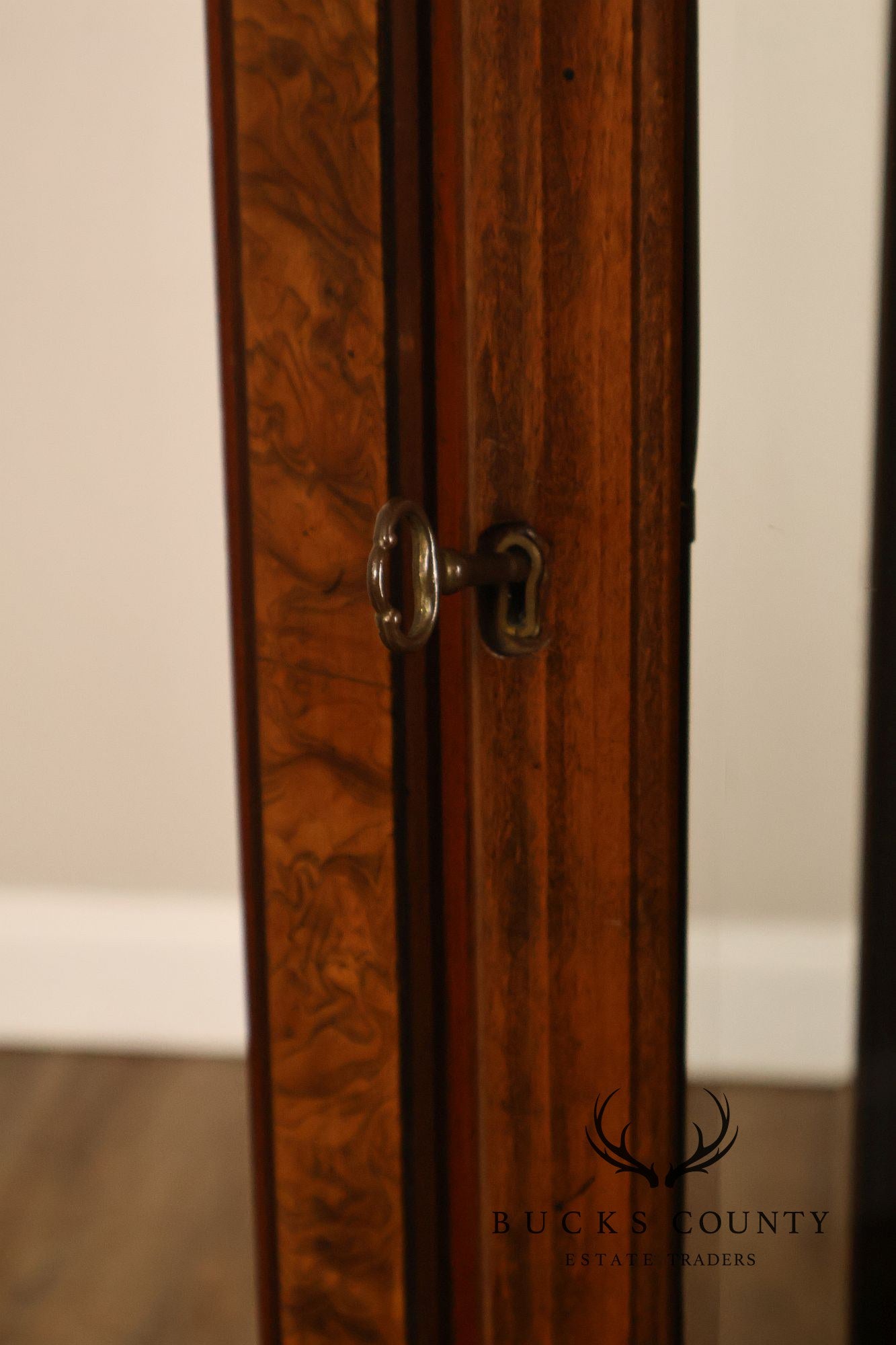 Herschede Burl Wood Five Tube Grandfather Clock