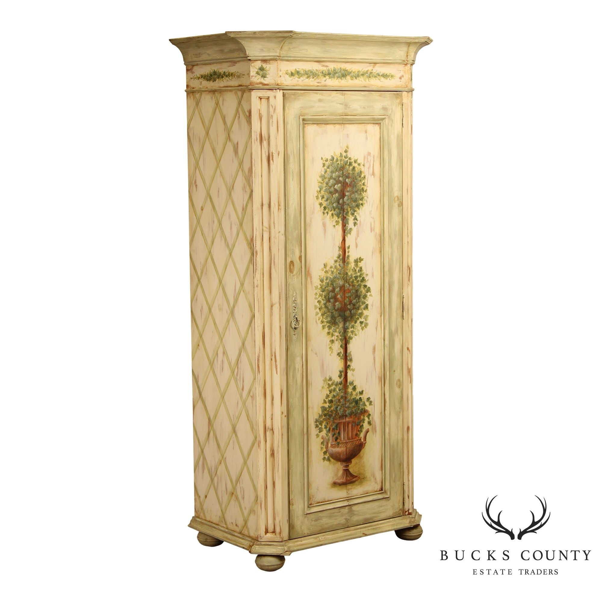 Habersham Plantation 'Topiary' Painted Armoire