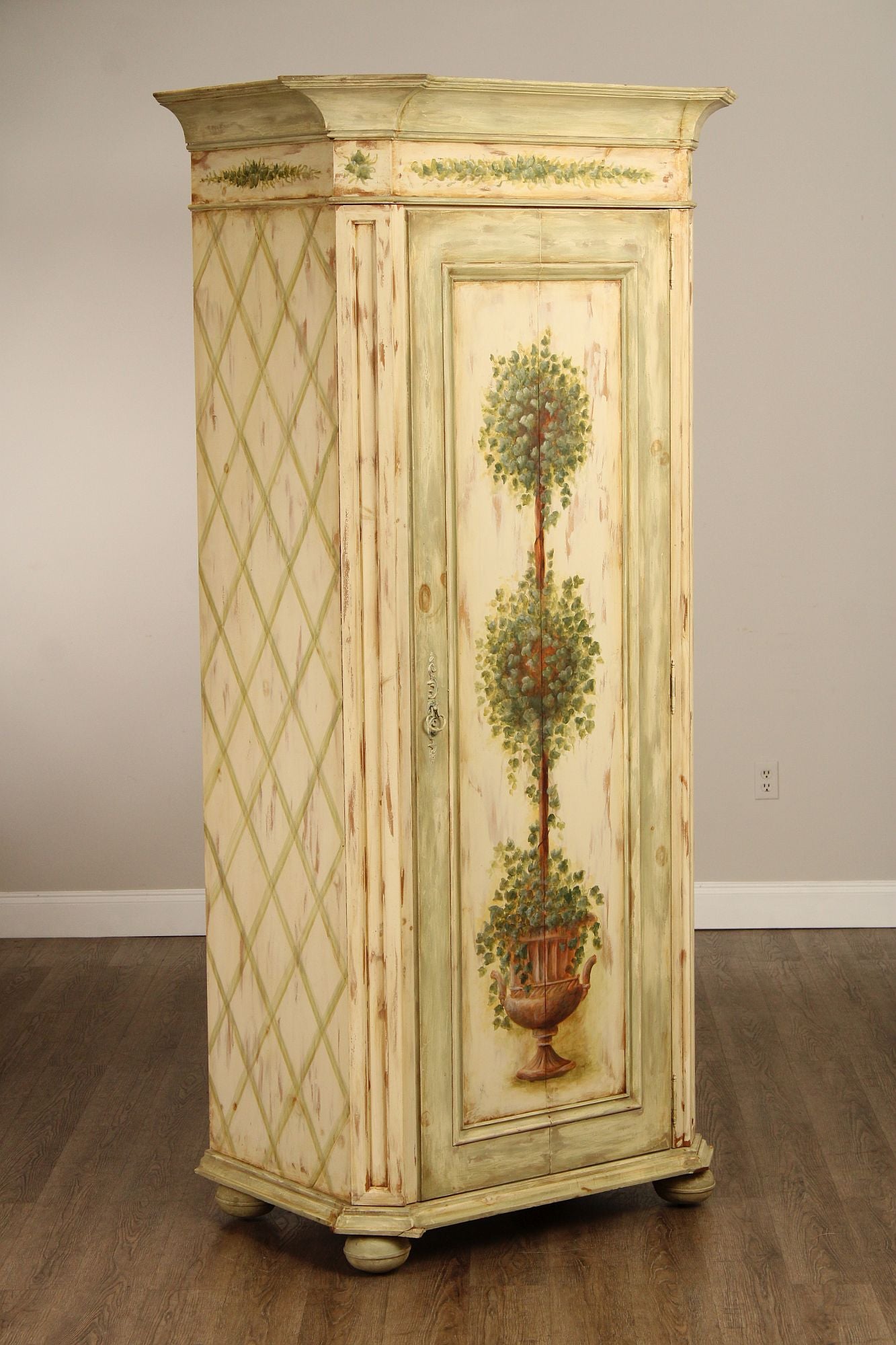 Habersham Plantation 'Topiary' Painted Armoire