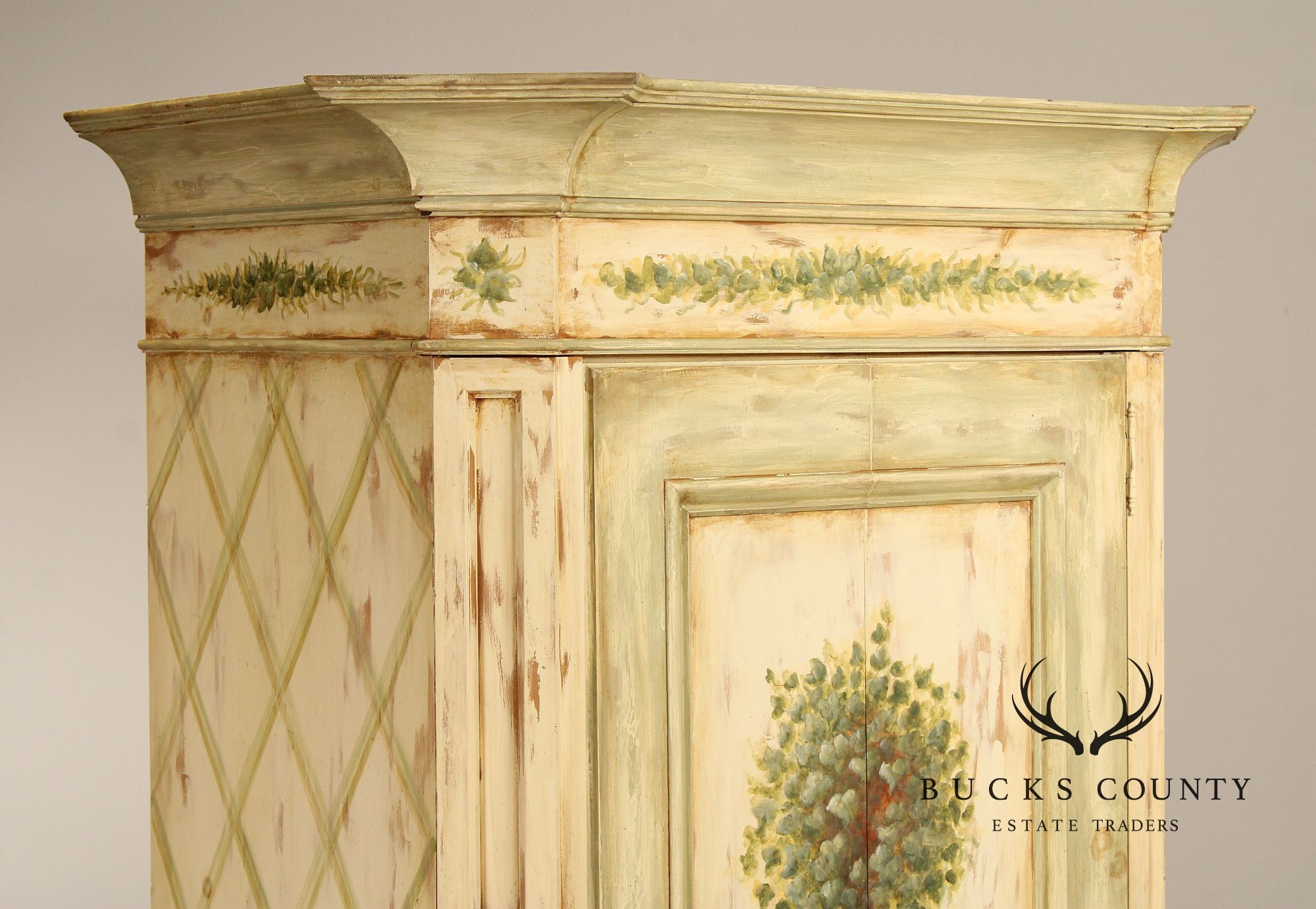 Habersham Plantation 'Topiary' Painted Armoire