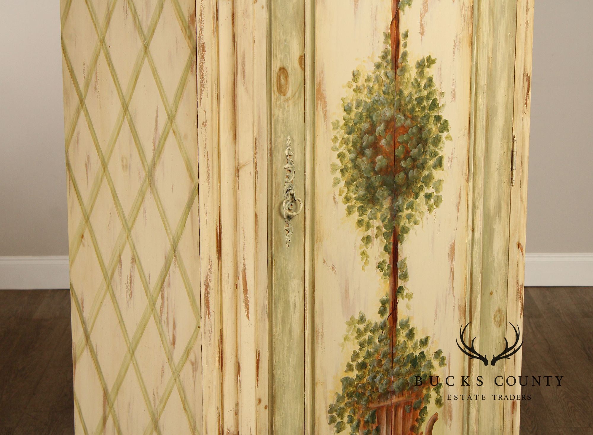 Habersham Plantation 'Topiary' Painted Armoire