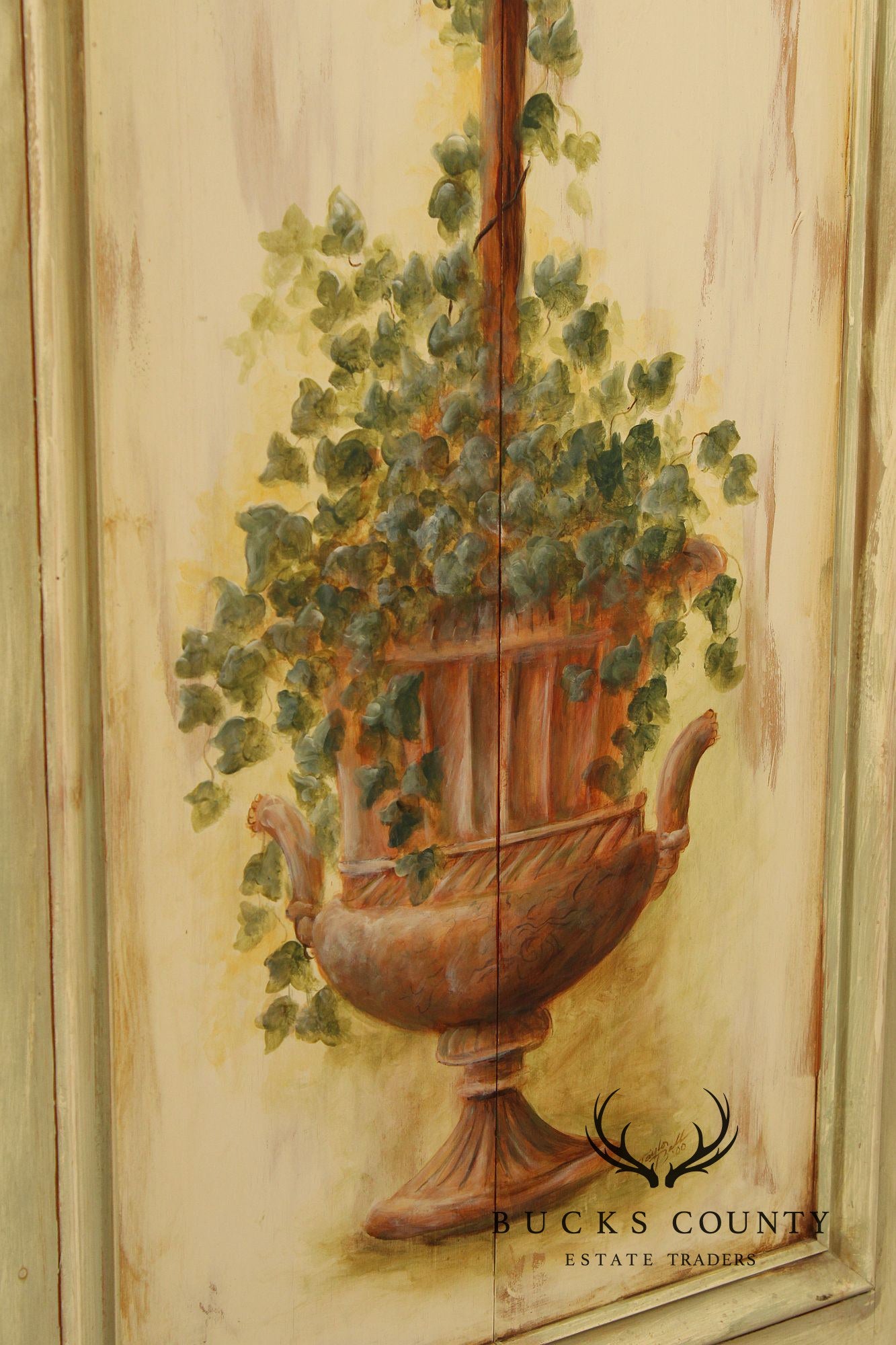 Habersham Plantation 'Topiary' Painted Armoire