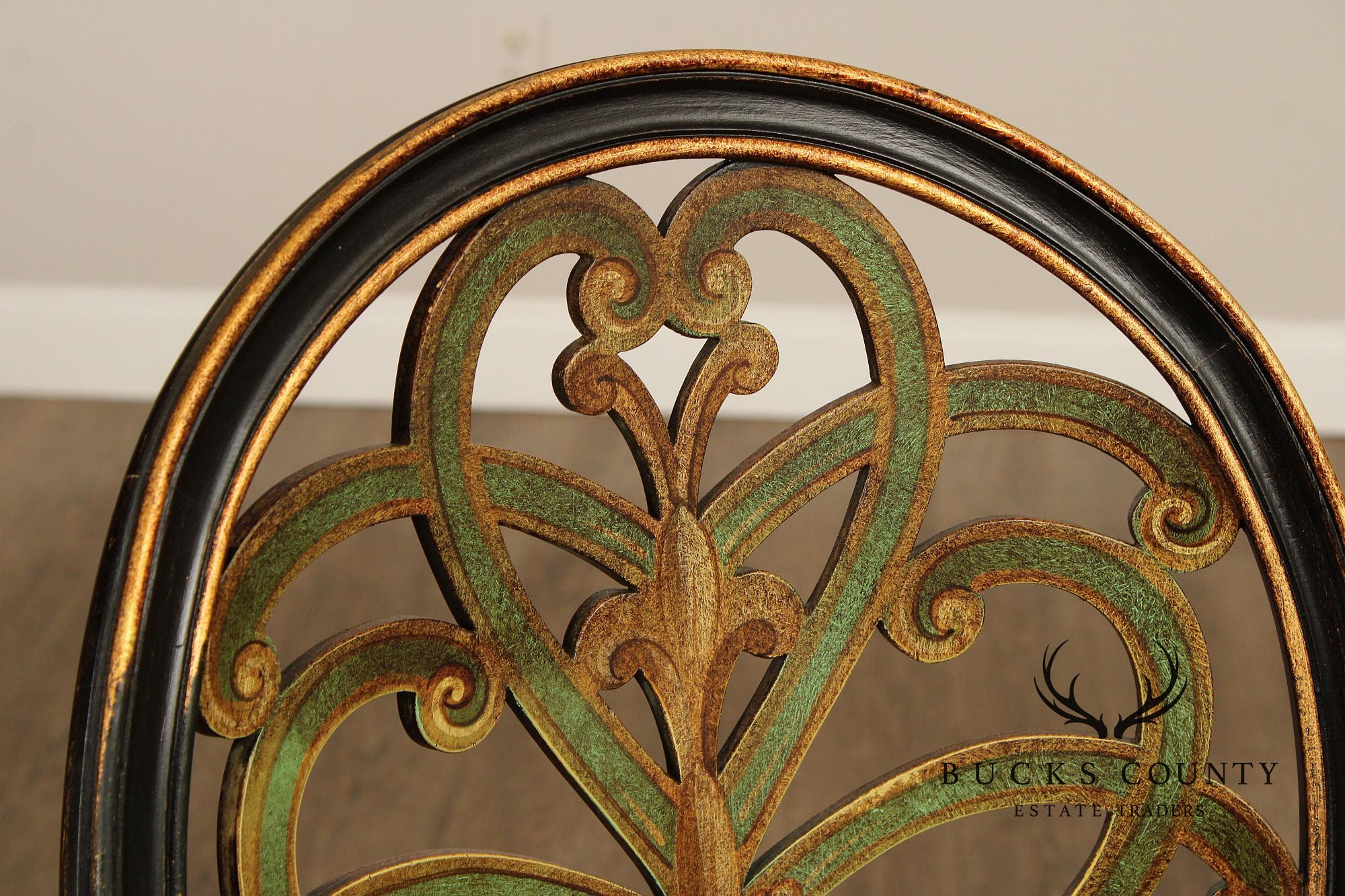 David Michael Louis XVI Style Set of Four Painted Armchairs