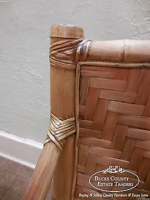 Vintage Set of 4 Heavy Genuine Bamboo Arm Chairs