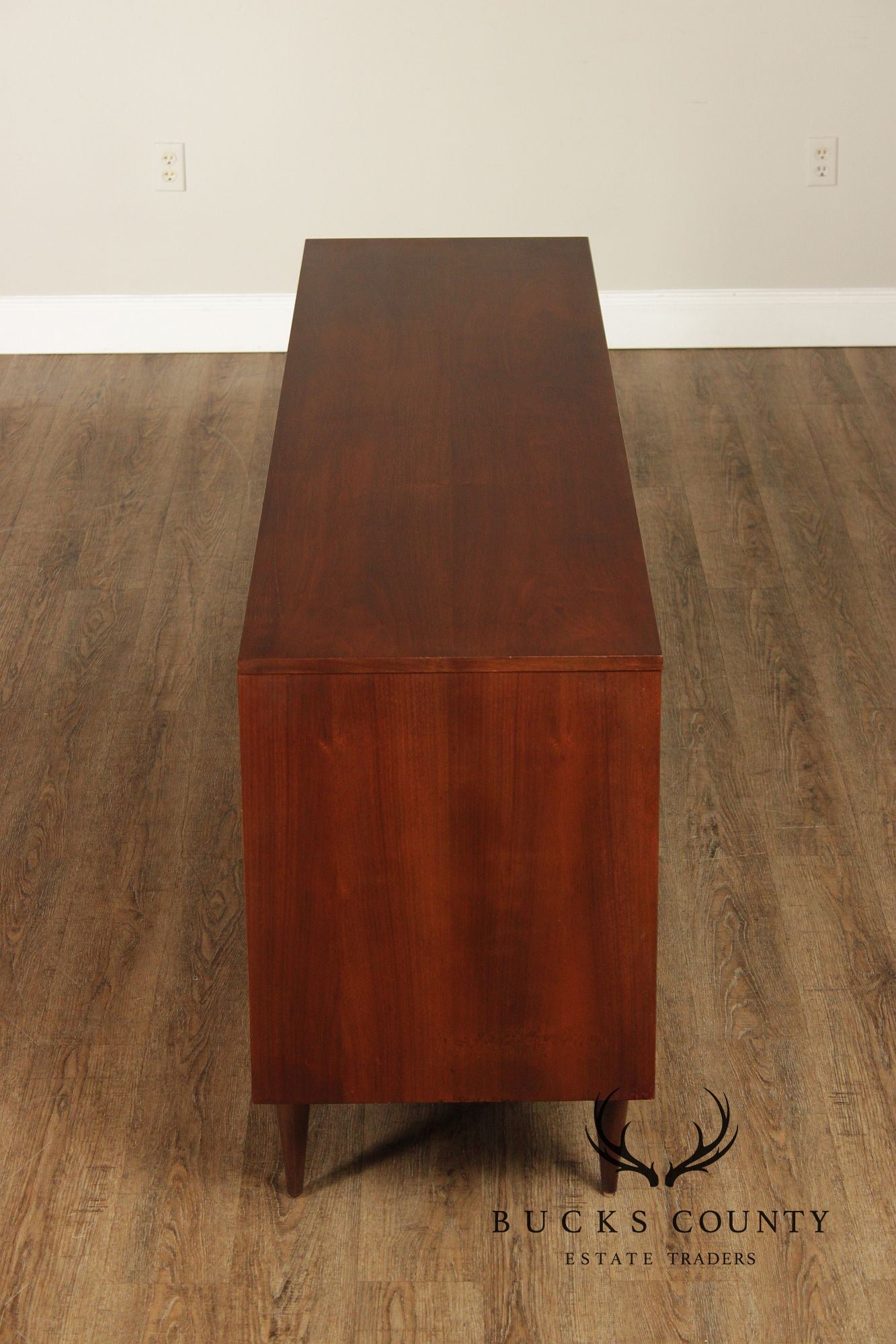 Basic Witz Mid Century Modern Walnut Triple Chest