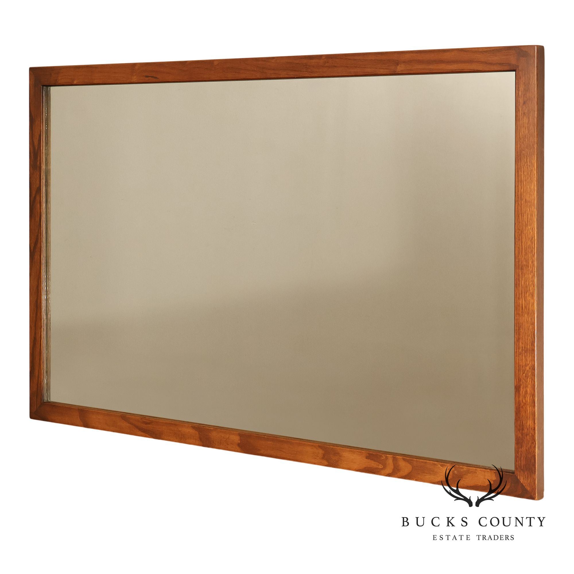 Carolina Mirror Co. Mid Century Modern Walnut Frame Mirror