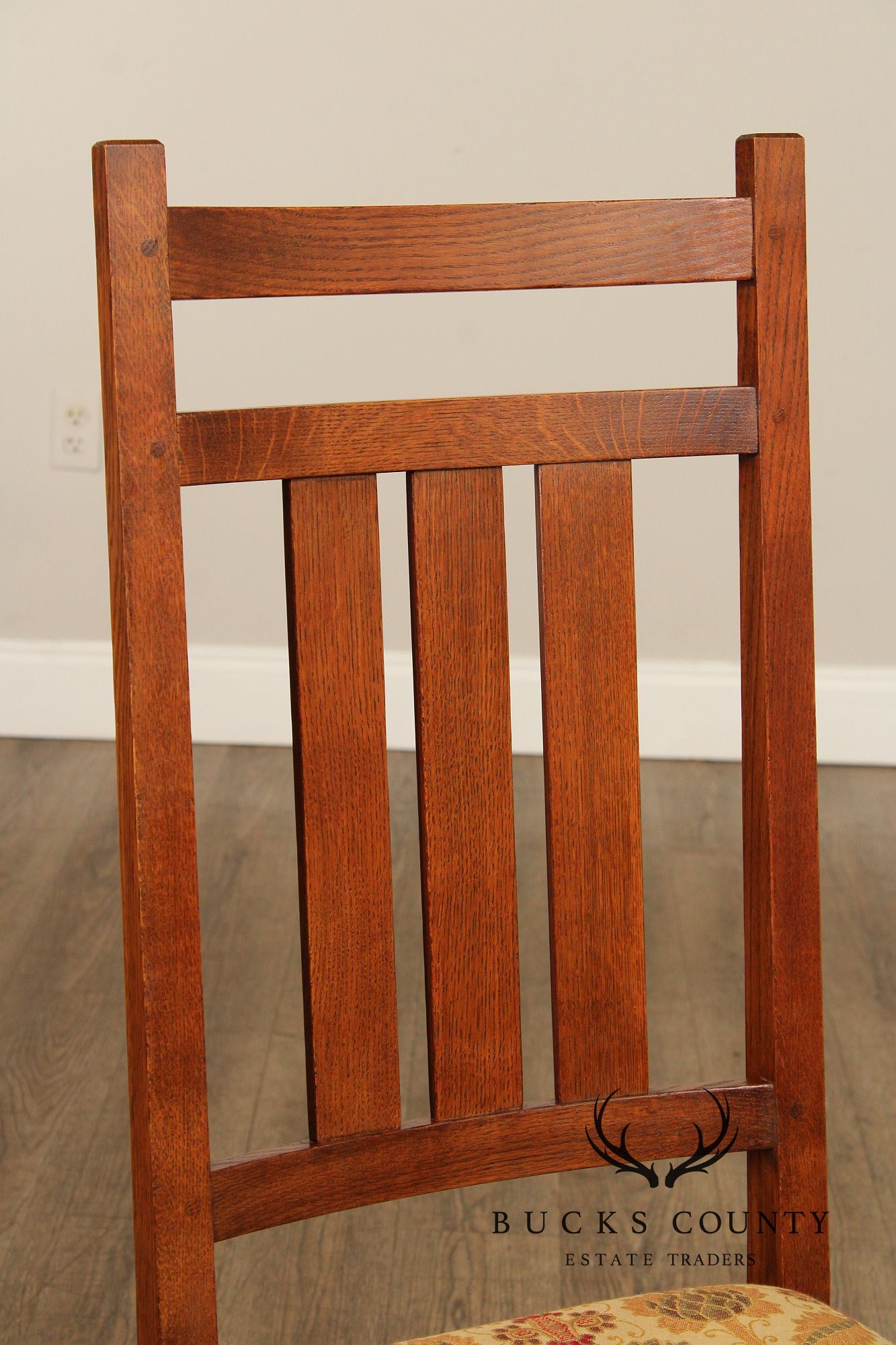 Stickley Mission Collection Harvey Ellis Set of Six Oak Dining Chairs