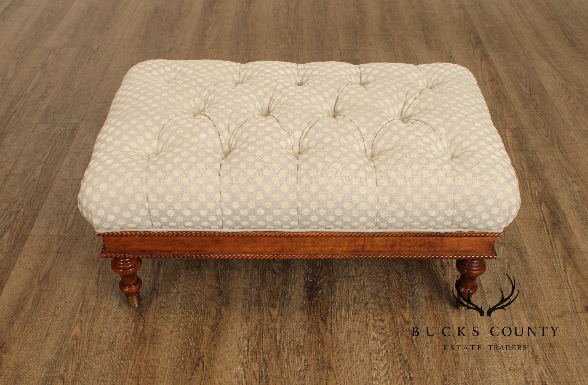 English Regency Style Tufted Ottoman